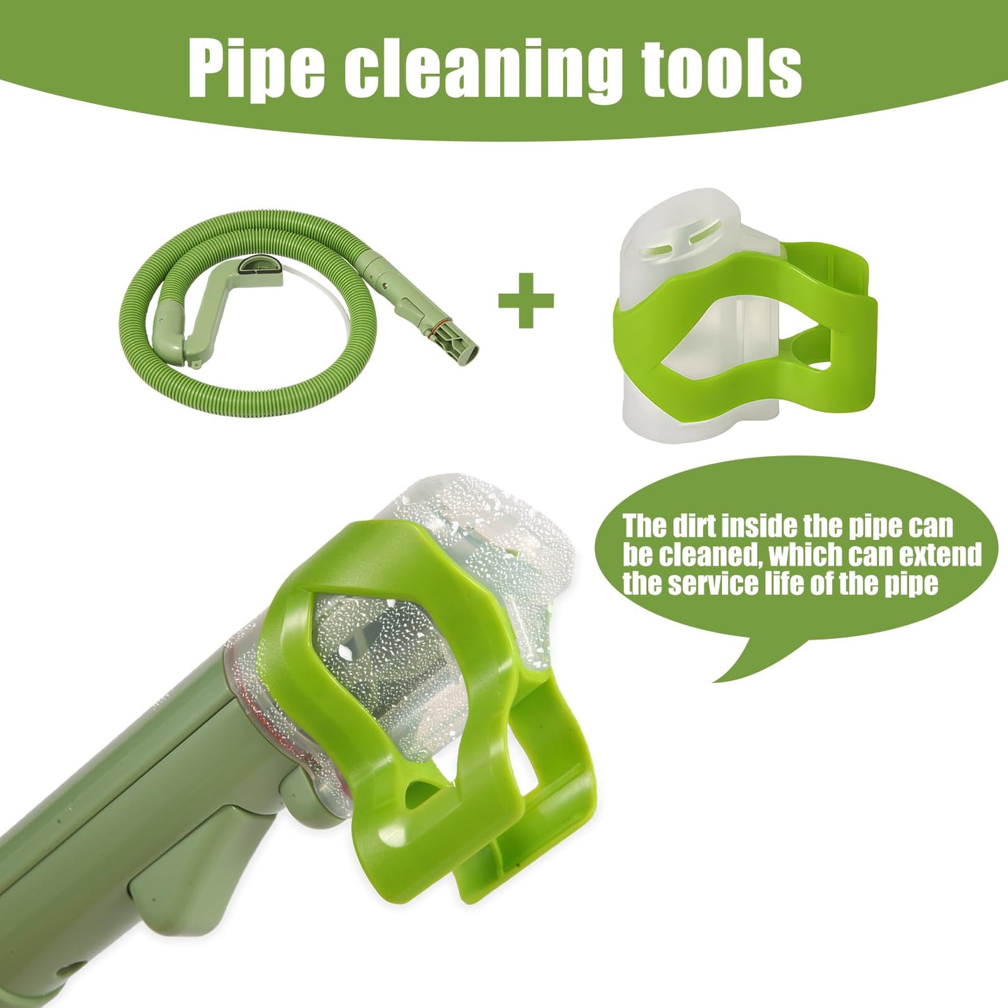 Upgraded 1400B Little Green Machine Hose and Handle for Bissell 1400B 1425 1400M 3353 3369 Replacement Parts 5.3in Cleaning Brush, Cleaning Tool, Gap Brush, Cleaning Hose Component Part Number 2037152