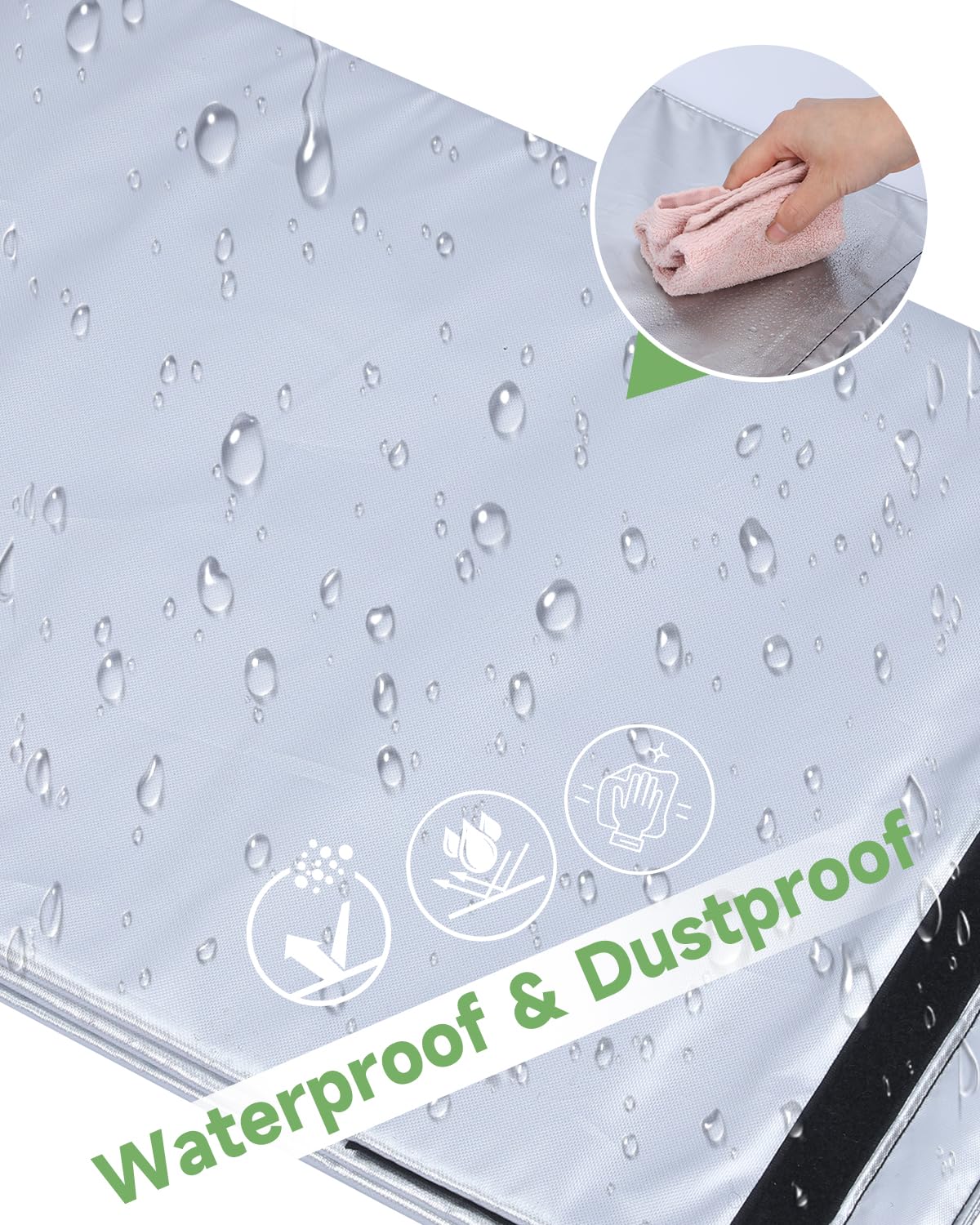 2PCS Portable AC Hose Insulation Sleeve,Upgraded 4-Layer Aluminum Foil Insulated Air Conditioner Hose Cover for 5"&5.9" Exhaust Hose, Adjustable Length with Elastic Drawstrings, Energy Saving