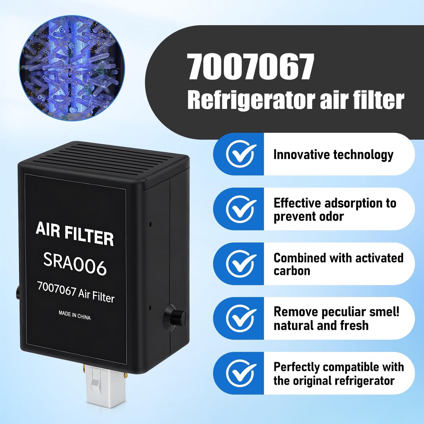 FBULWSEC 2 Pack Refrigerator Air Purification Cartridge Replacement for Sub-Zero Refrigerators