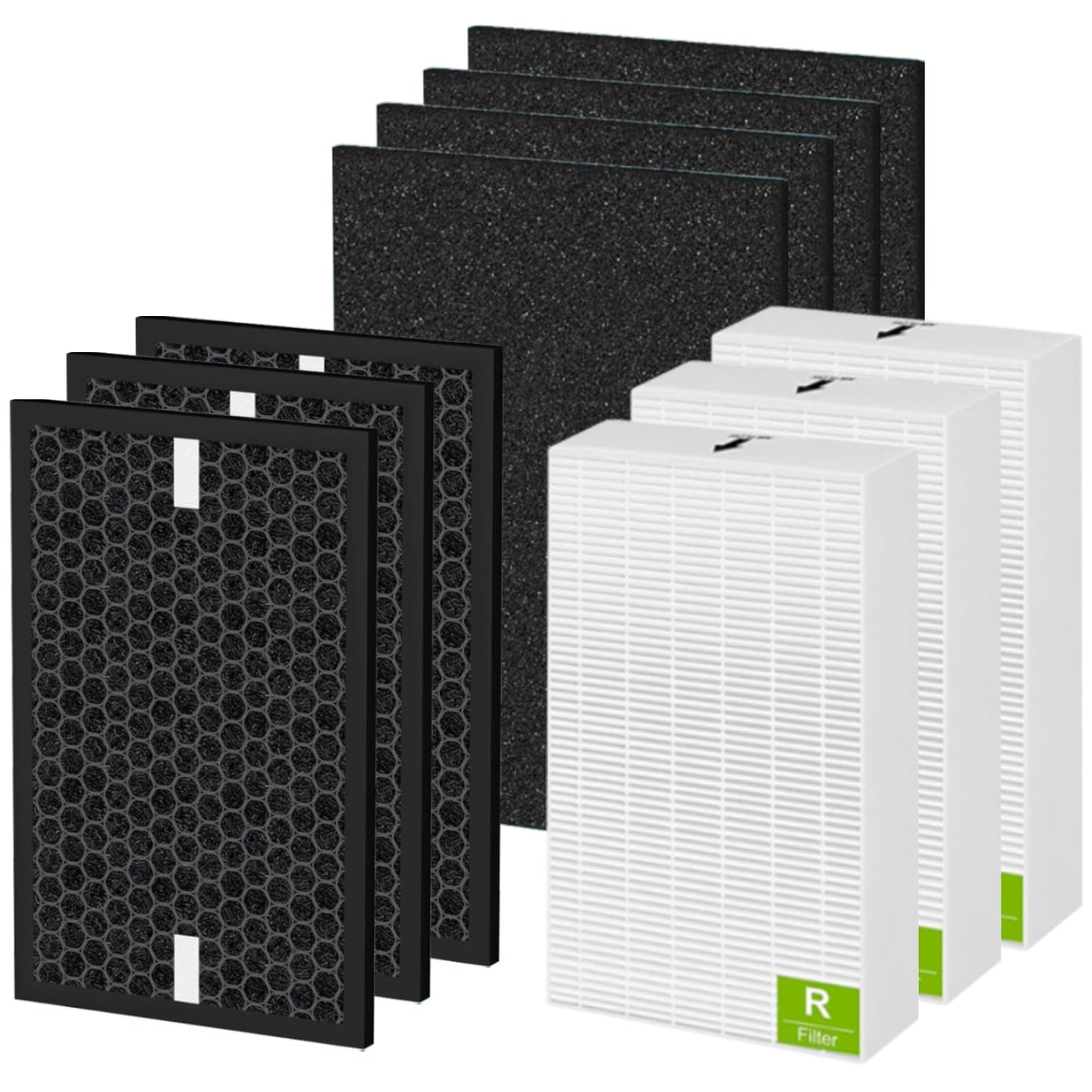 HPA5100B Replacement Filter for Honeywell InSight HPA5100 HPA5150 and PowerPlus HPA3100 Air Purifiers, 3 Pack HRF-R1/R2(R) + 3 Pack HRFSC1(S) + 4 Pack HRF-A100(A) HRF-ARVP100