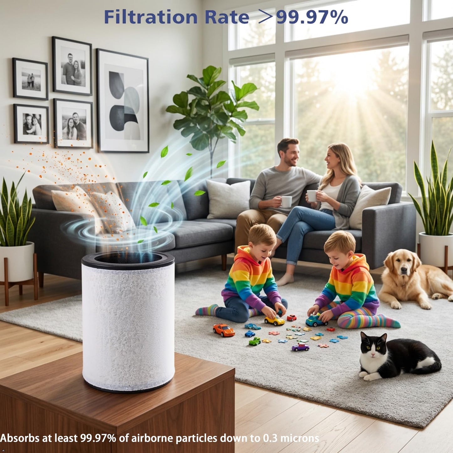 H7122 Filter Replacement parts for GoveeLife H7122 Air-Purifiers: H13 True H-EPA Filter.used for Office bedroom,living room,office