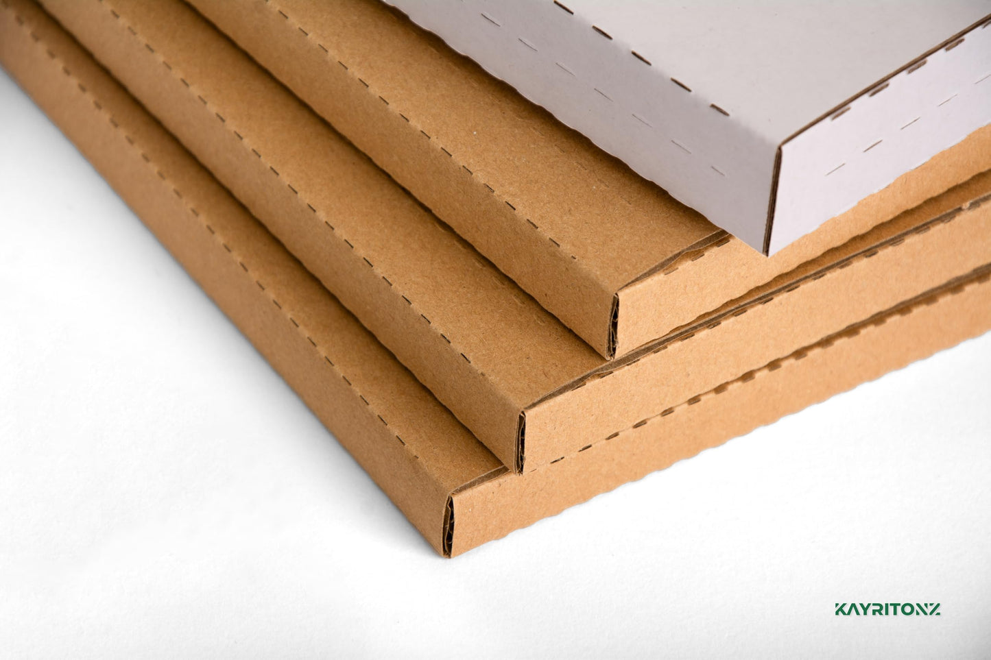 Kayritonz Vinyl Record Mailers, 12.8x12.8x1 inch Corrugated Cardboard Album Shipping Boxes for Mailing Packaging Moving Storage, with Fragile Stickers, White, 15 Pack