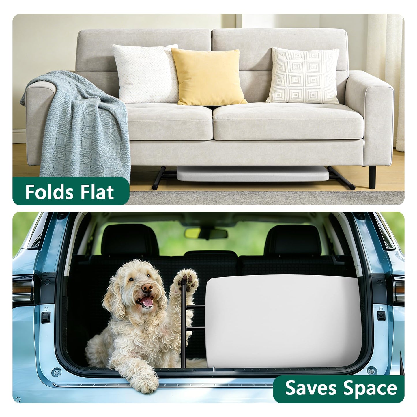 MAKE CHANGES Folding Table 30 Inch - Small Desk Adjustable Height TV Tray for Laptop, Couch, Camping - Heavy Duty Utility Foldable Table for Small Spaces, No Assembly Required,Plastic White Granite