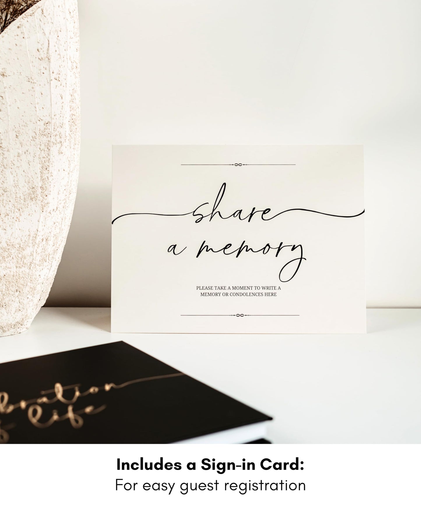 Lamare Funeral Guest Book for Memorial Service – Elegant Celebration of Life Guest Book and in Loving Memory Guest Book - Condolences Book for Funeral