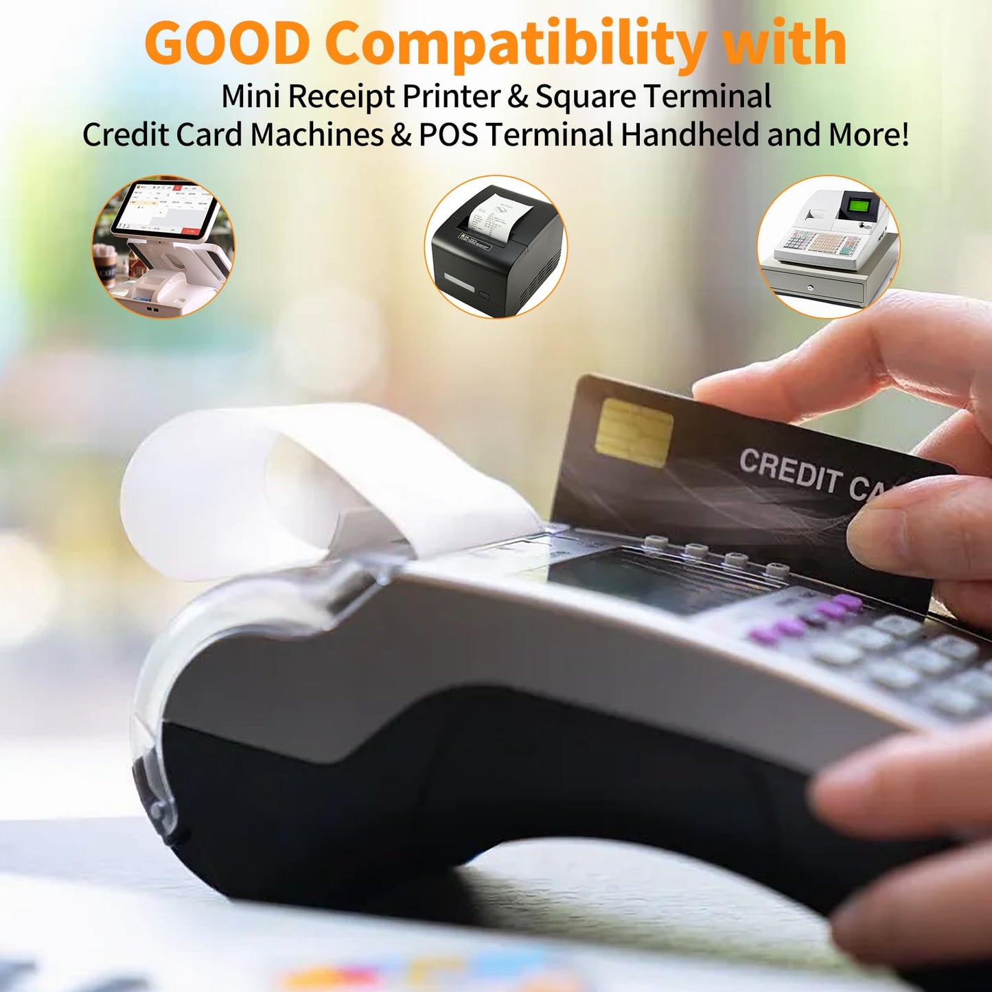 3 1/8'' x 230ft Thermal Paper Receipt Rolls, PAPRMA Thermal POS Paper Cash Register Paper Rolls for Credit Card Machine (20 Rolls)
