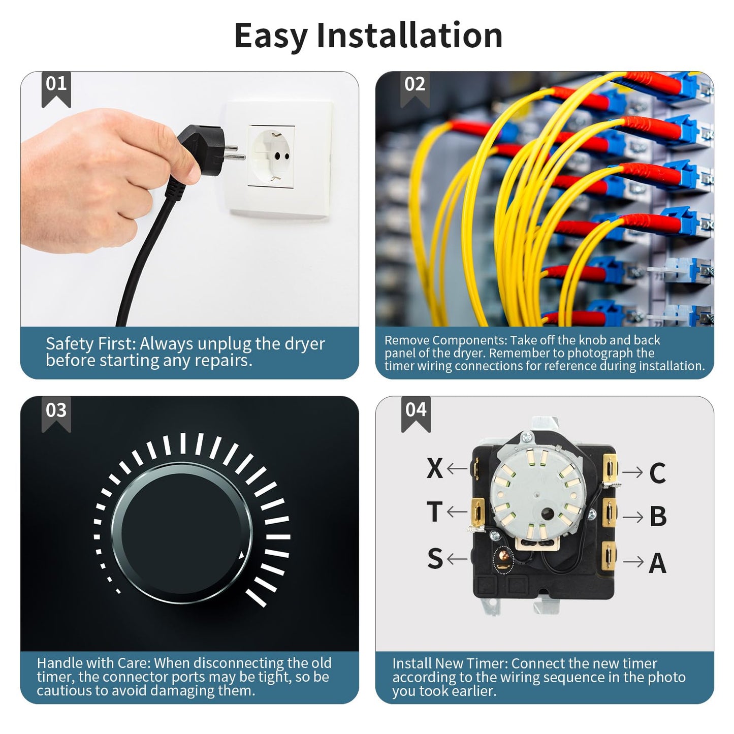 TMD1EM35 WE04X25280 234D2377P005 Dryer Timer, Compatible with GE GTD33EASK0WW GTX22EASK0WW GTX33EASK0WW HTX21EASK0WW Dryer Timer etc. Upgraded Product for Improved Performance - OEM 1 Year Warranty