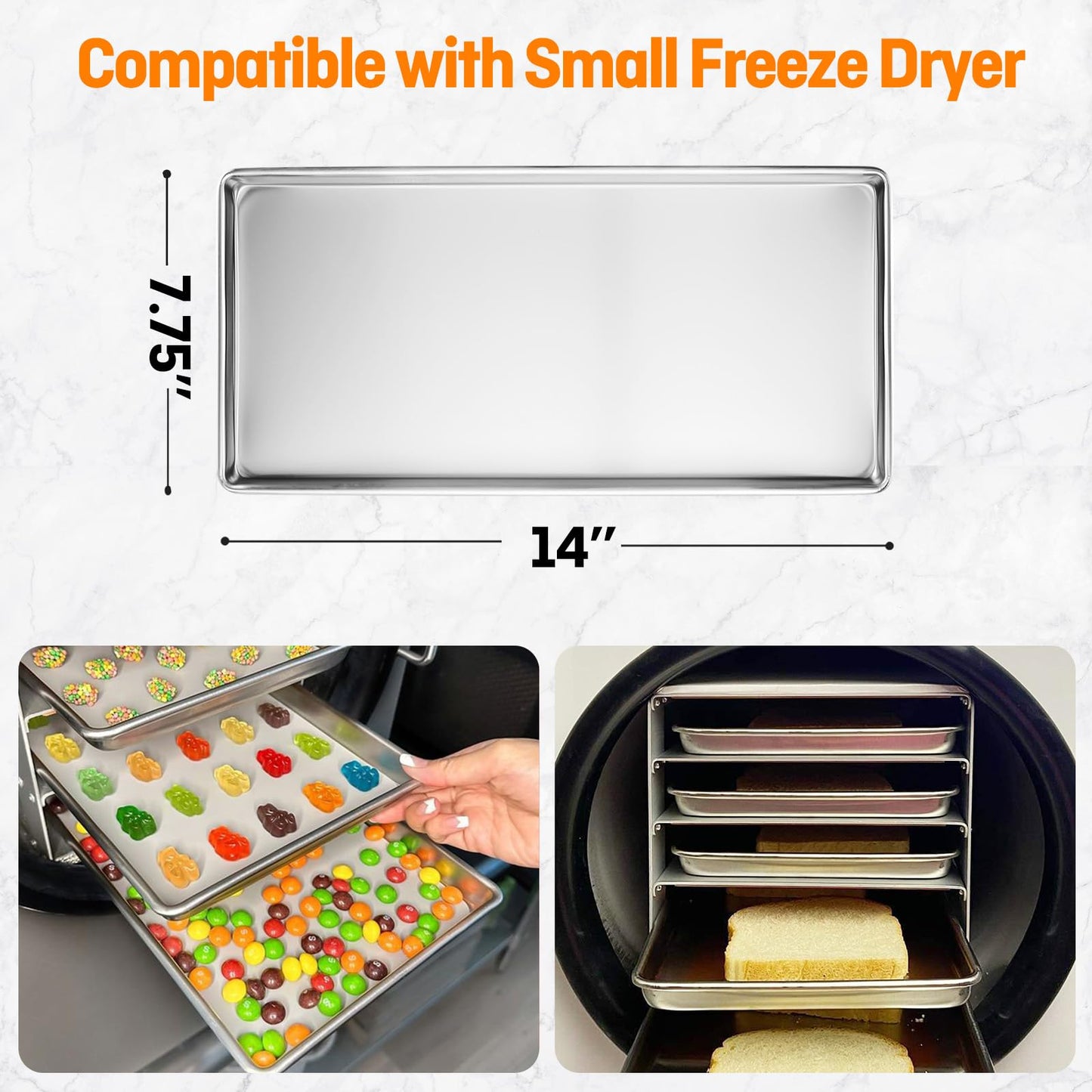 Metal Trays for Harvest Right Freeze Dryer Small, Freeze dryer Small trays for Harvest Right home pro freeze dryer (Small-4pcs)
