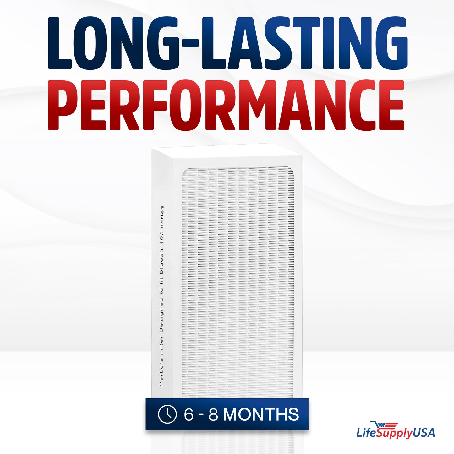 Classic 400 Series HEPA Particle Filter Replacement Compatible with Blueair Air Purifier Models 402, 403, 405, 410, 450E, 455EB, 480i by LifeSupplyUSA