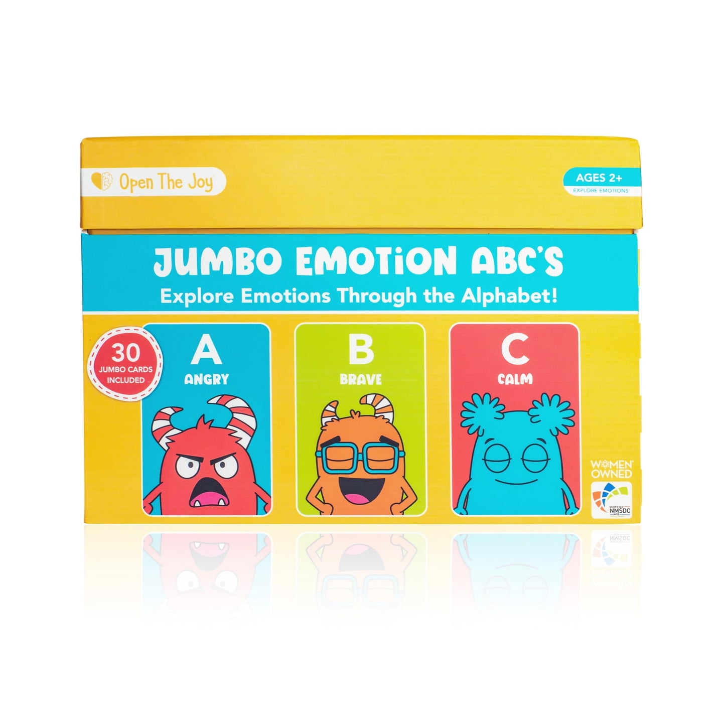 Open The Joy Jumbo ABC Emotion Cards for Kids Ages 3+ – Feelings Flash Cards A–Z, Social Emotional Learning SEL Toys, Emotional Intelligence & Vocabulary Learning for Preschool & Kindergarten