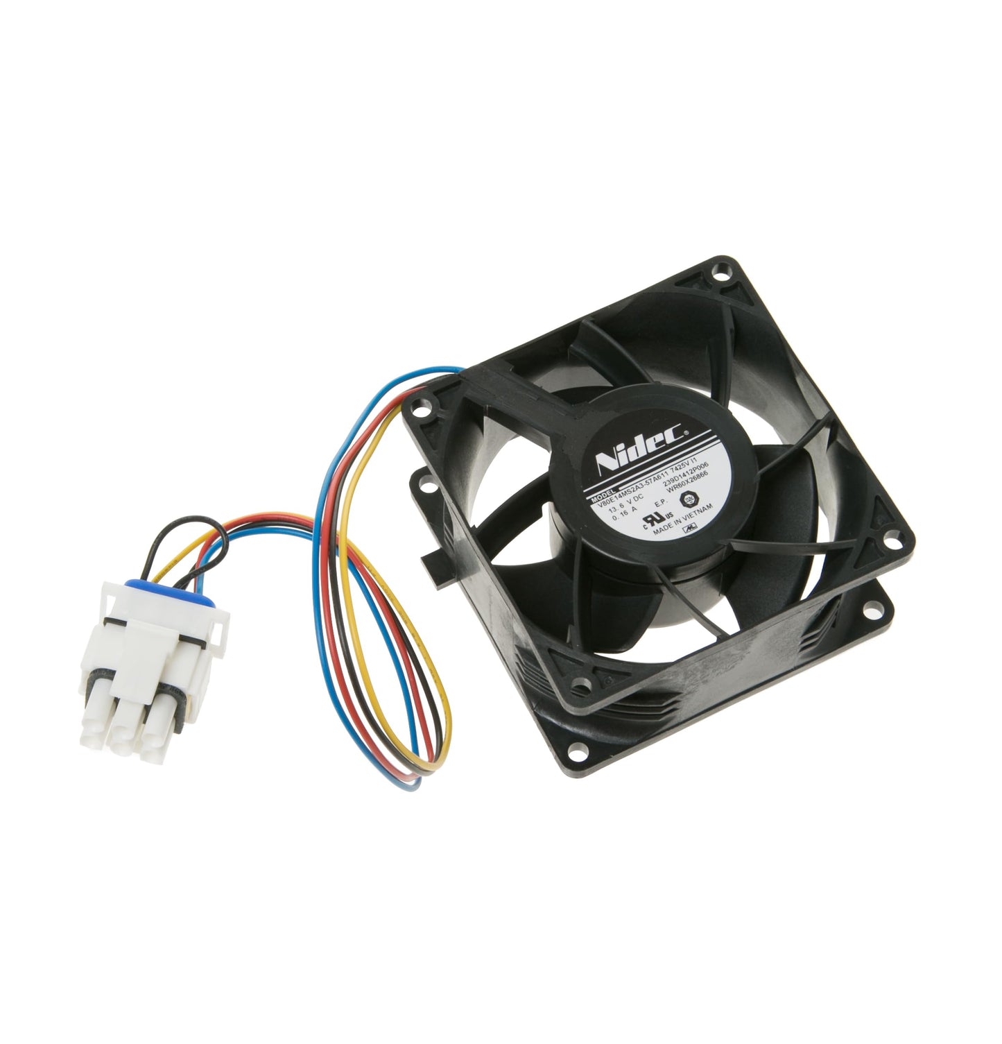 GE Appliances Refrigerator Evaporator Fan Motor WR60X26866, WR60X26033