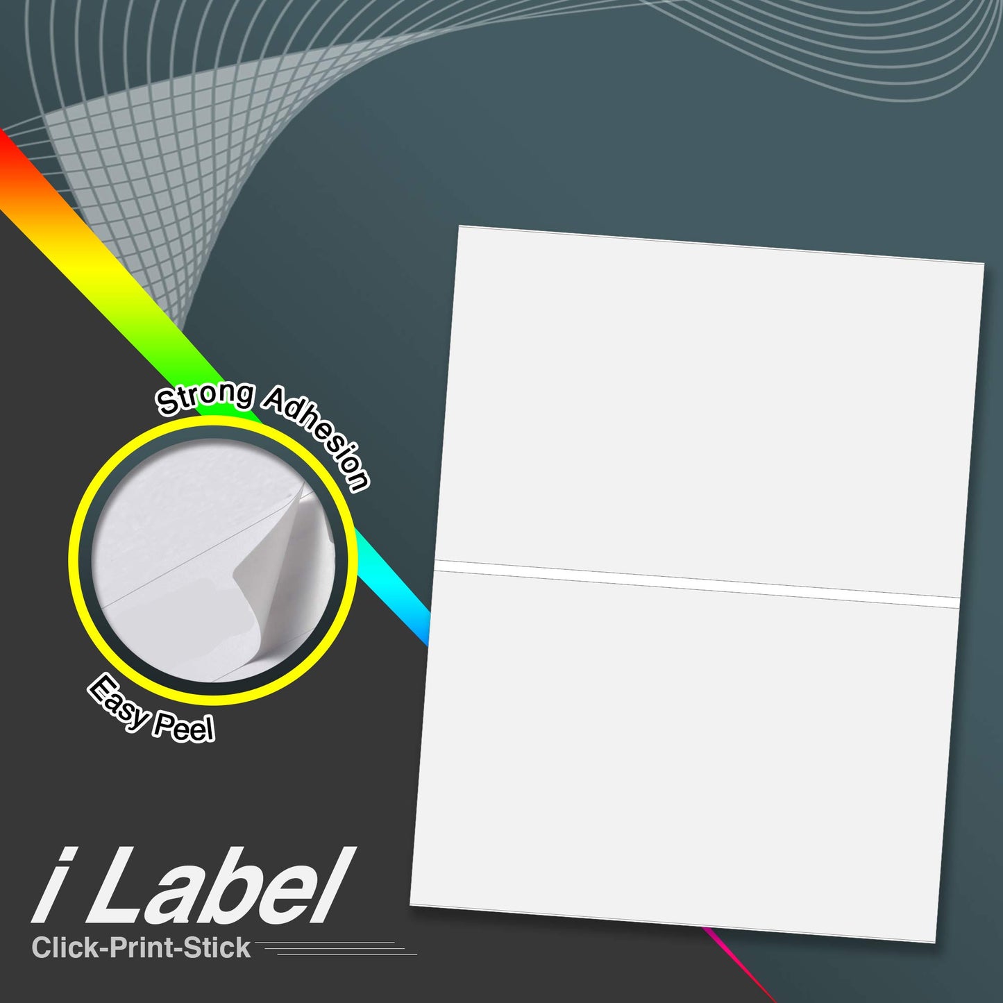8.5" x 5.5" Half Sheet Self Adhesive Sticker Paper Shipping Labels for Laser & Inkjet Printers[500 Sheets,1000 Labels]