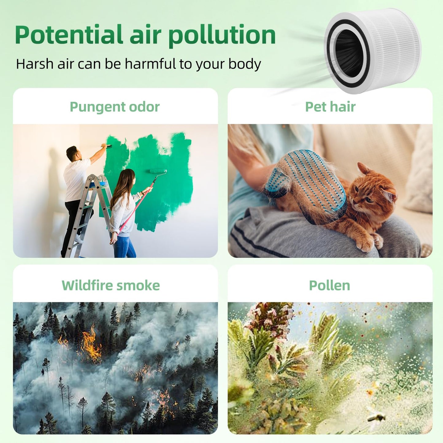 APF-H13 Replacement Filter Compatible with MaxLite AP215SF1 & AP215SF2 Air Purifier, H13 High-Efficiency Activated Carbon and Pre-Filter 2-Pack