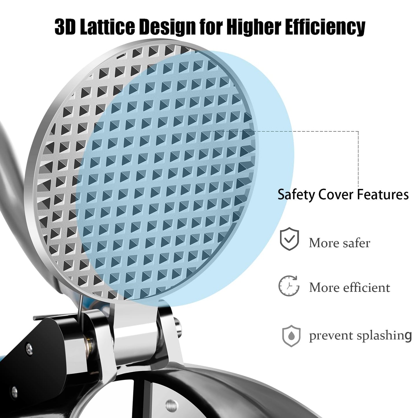 INSELY 4-Blade Ice Shaver Snow Cone Maker Prevent Splash Stainless Steel ice Crusher Machine,200lbs/hr with ice Tray for Home and Commercial Use（Silver）