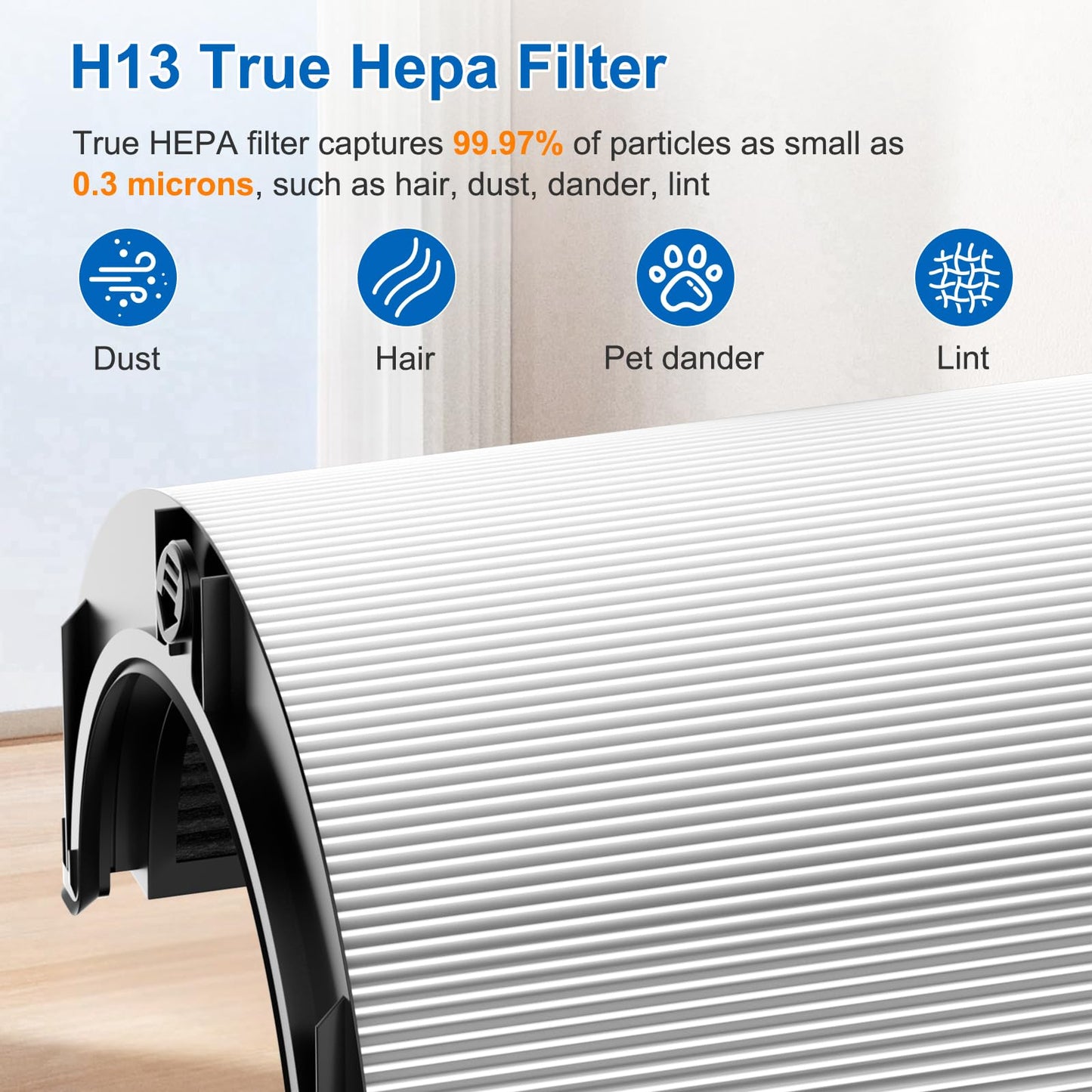 2 Pack Upgraded 360° Combi Glass HEPA+Carbon Filter for Dyson HP1 HP2 PC1 PC2 TP04 TP06 TP07 TP09 TP10 TP7A HP04 HP06 HP07 HP09 HP10 HP4A HP7A PH01 PH02 PH03 PH04 PH3A filter replacement, #965432-01