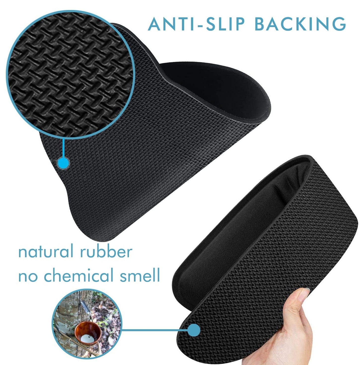 Ergonomic Mouse Pad with Wrist Rest Premium Memory Foam Keyboard and Mouse Wrist Rest Pads Set- for Comfortable Typing &Wrist Pain Relief (Pack of 4)
