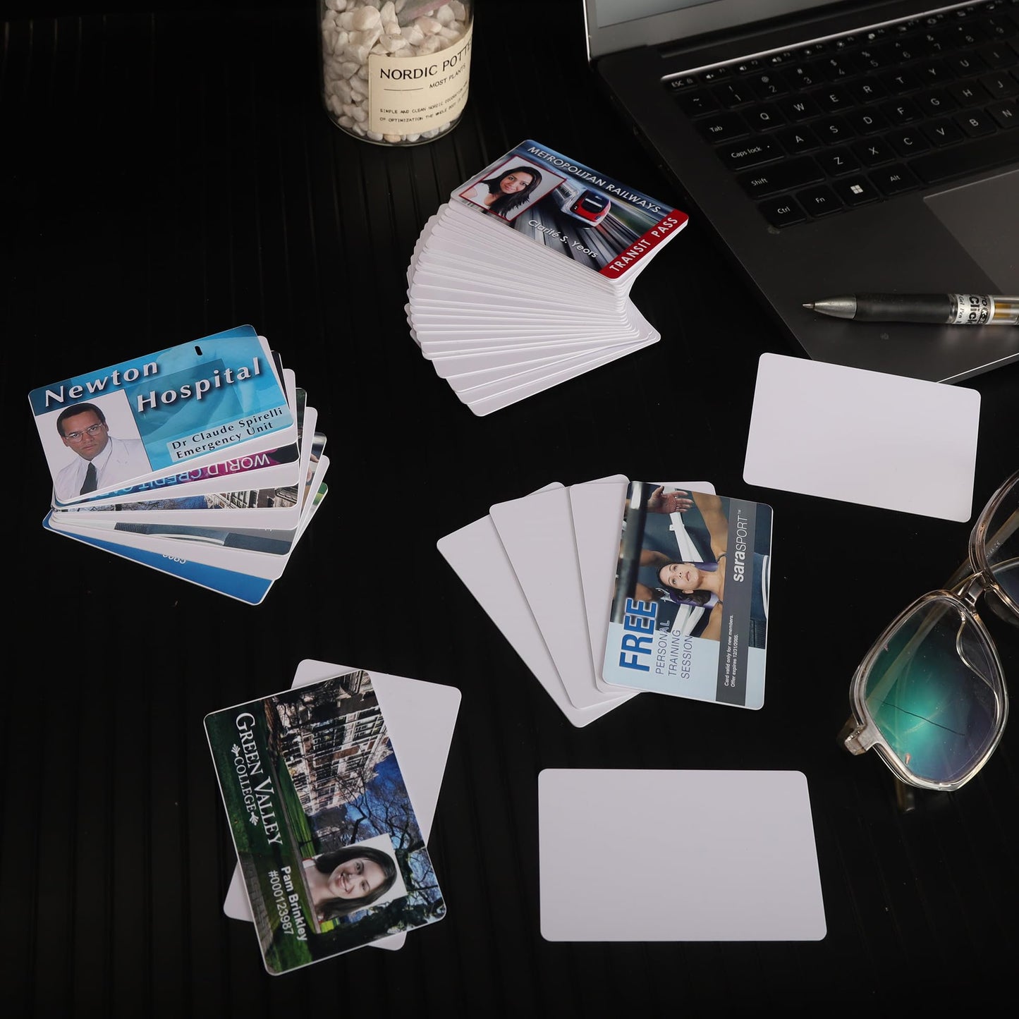 750 Pack Blank White PVC ID Cards - CR80 30 Mil Plastic Cards for Photo ID Badge Printers - Premium Blank Credit Card Compatible with Most Printers