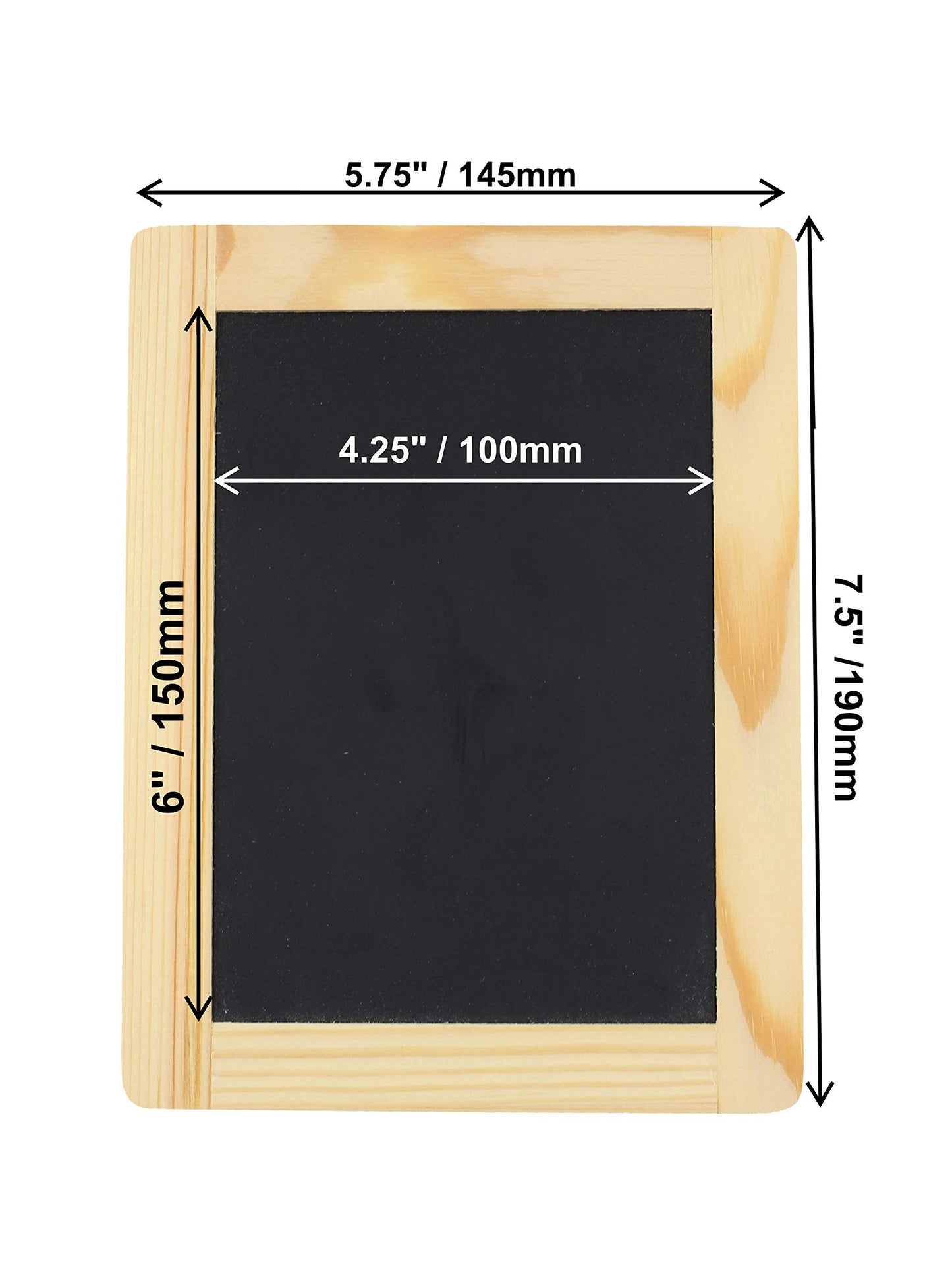 Creative Hobbies® Synthetic Chalkboard with Unfinished Wood Frame 4 x 6 Inch -Case Pack of 24 Chalkboards