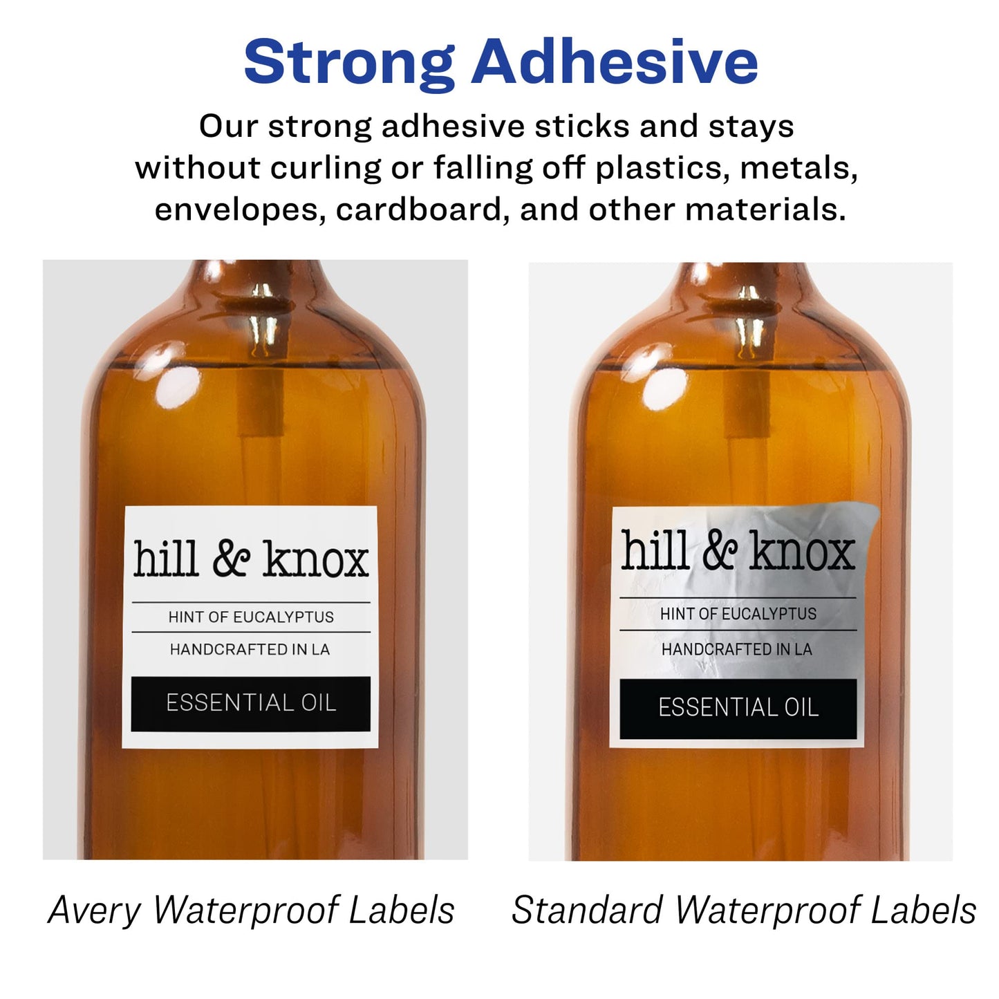 Avery Printable Durable White Square Labels, Sure Feed Technology, 4" x 4", Waterproof Labels, Laser & Pigment-Based Inkjet Compatible, 200 Total, Great for Product Branding, Marketing, and More