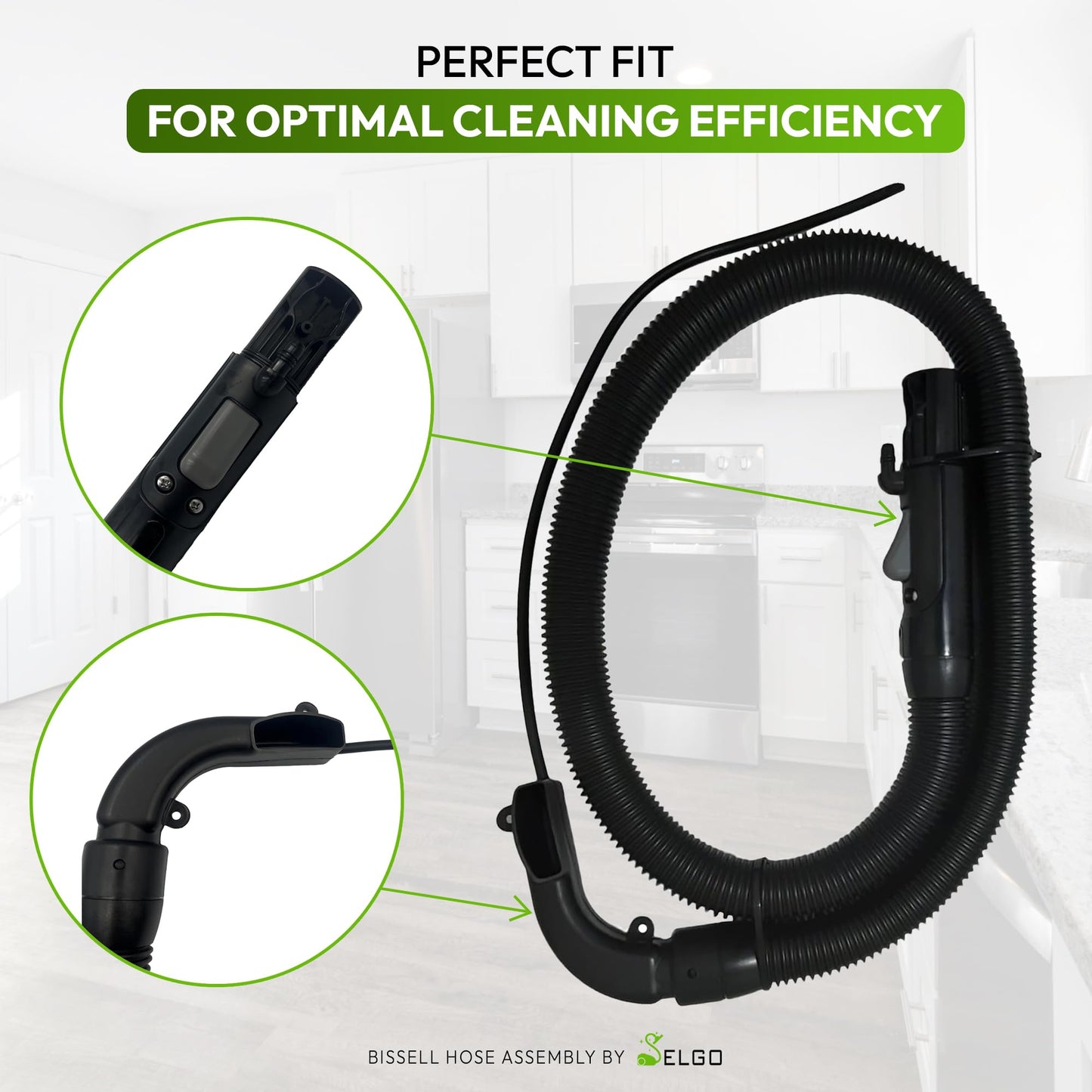 Selgo Replacement Hose with cuff and duct intake for Bissell Vacuum Cleaner, Replaceable Vacuum Cleaner Hose Compatible with Spot Clean Carpet Cleaner | Vacuum Hoses