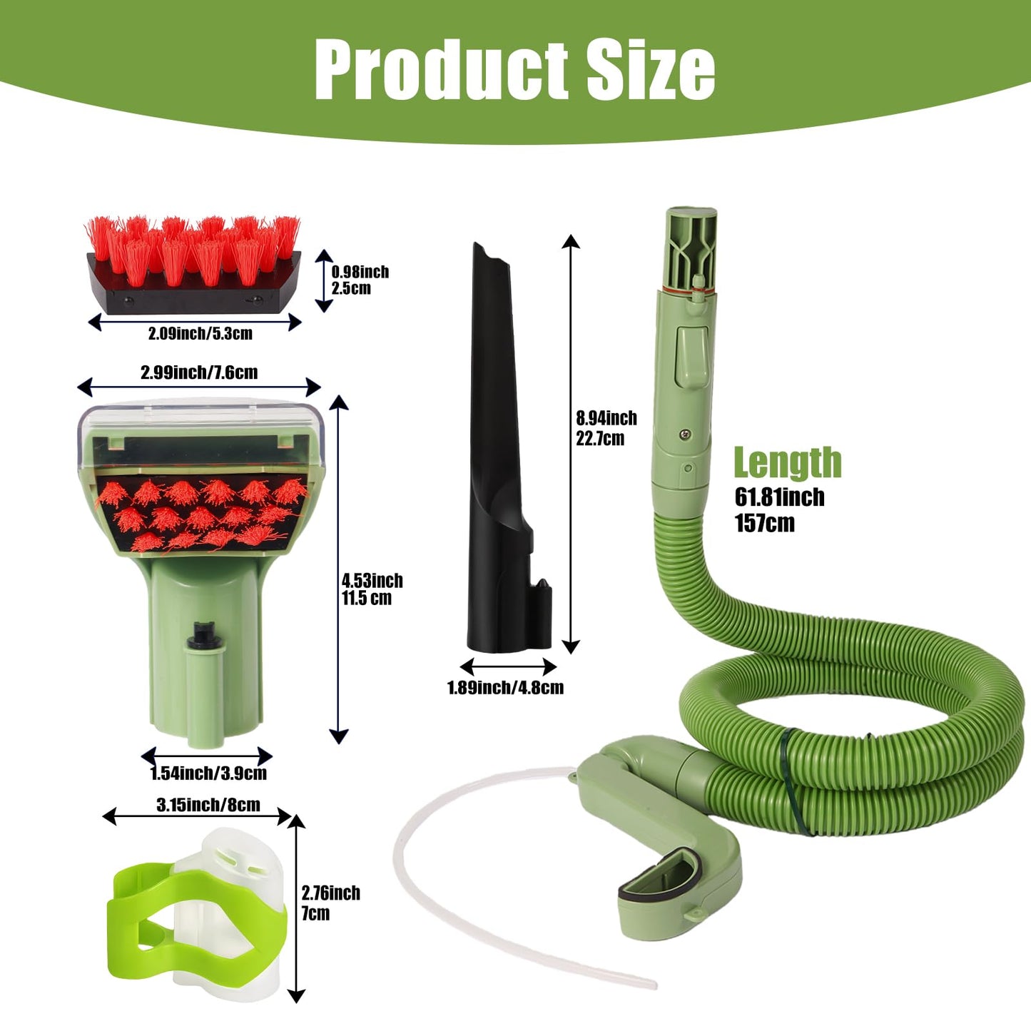 Upgraded Little Green Machine Hose and Handle Replacement Parts for Bissell 1400B 1425 1400M 3353 3369 3in Cleaning Brush, Cleaning Tool, Gap Brush, Cleaning Hose Component Part Number 2037152