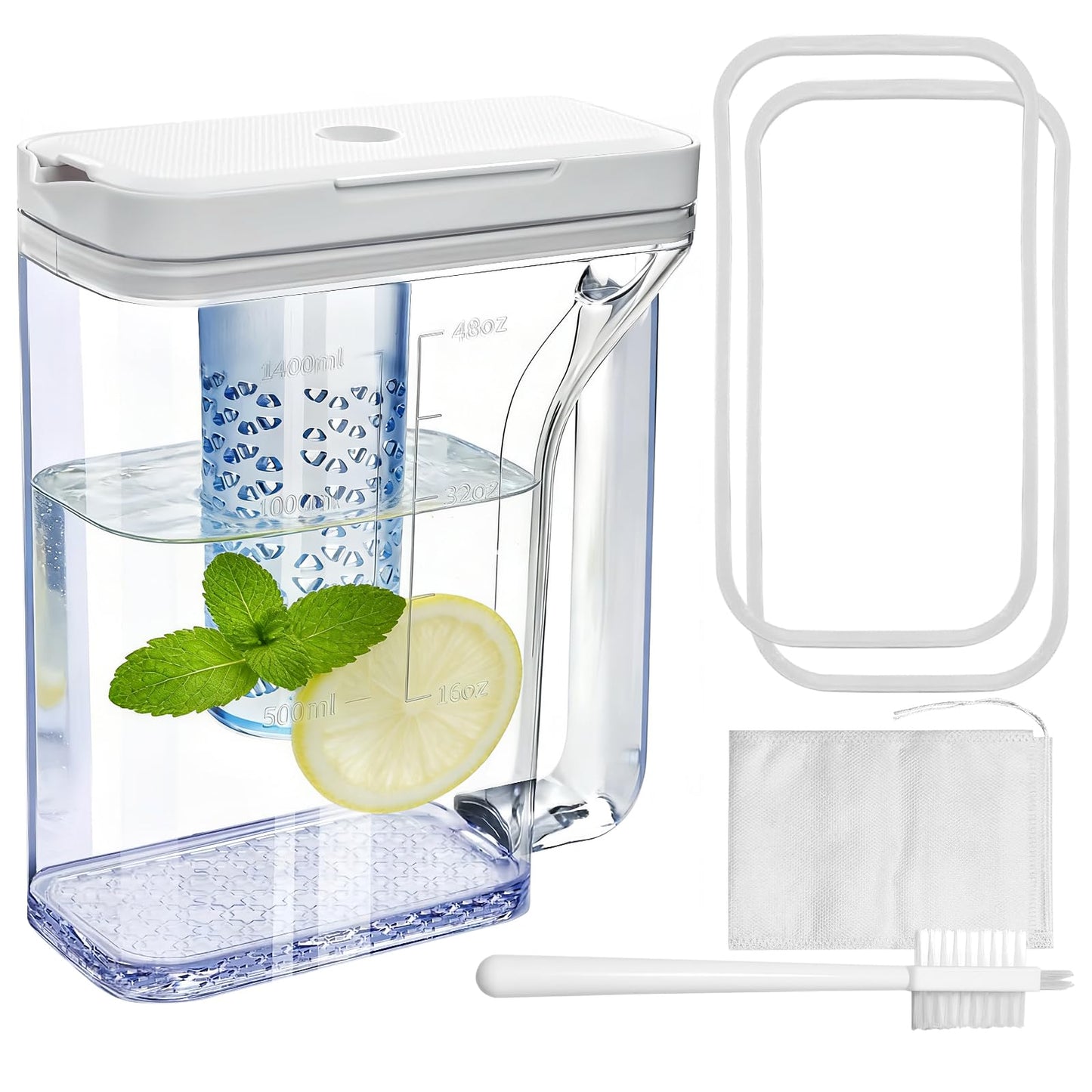 Upgraded DA97-17395A Water Pitcher Reservoir Compatible with Samsung Refrigerators【Food-Grade Durable Material,No-Leak Design】Replacement RF23M8570SR RF23M8090SR samsung refrigerator water pitcher