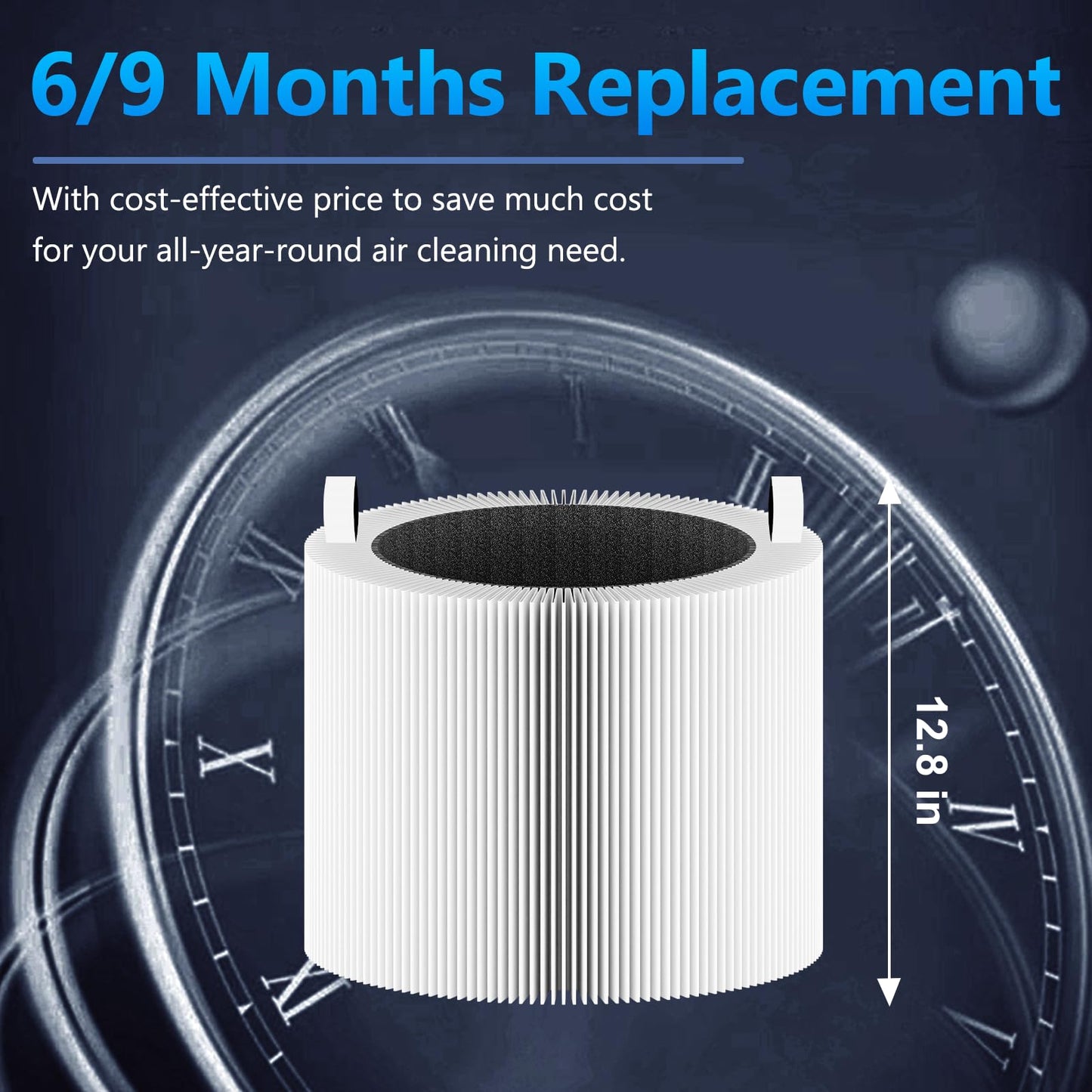 3 Pack Blue Pure 311 Auto Replacement Filter Compatible with Blueair Blue Pure 311 Auto Air Purifier, 2-in-1 H13 Grade Ture HEPA High-Efficiency Activated Carbon Filter