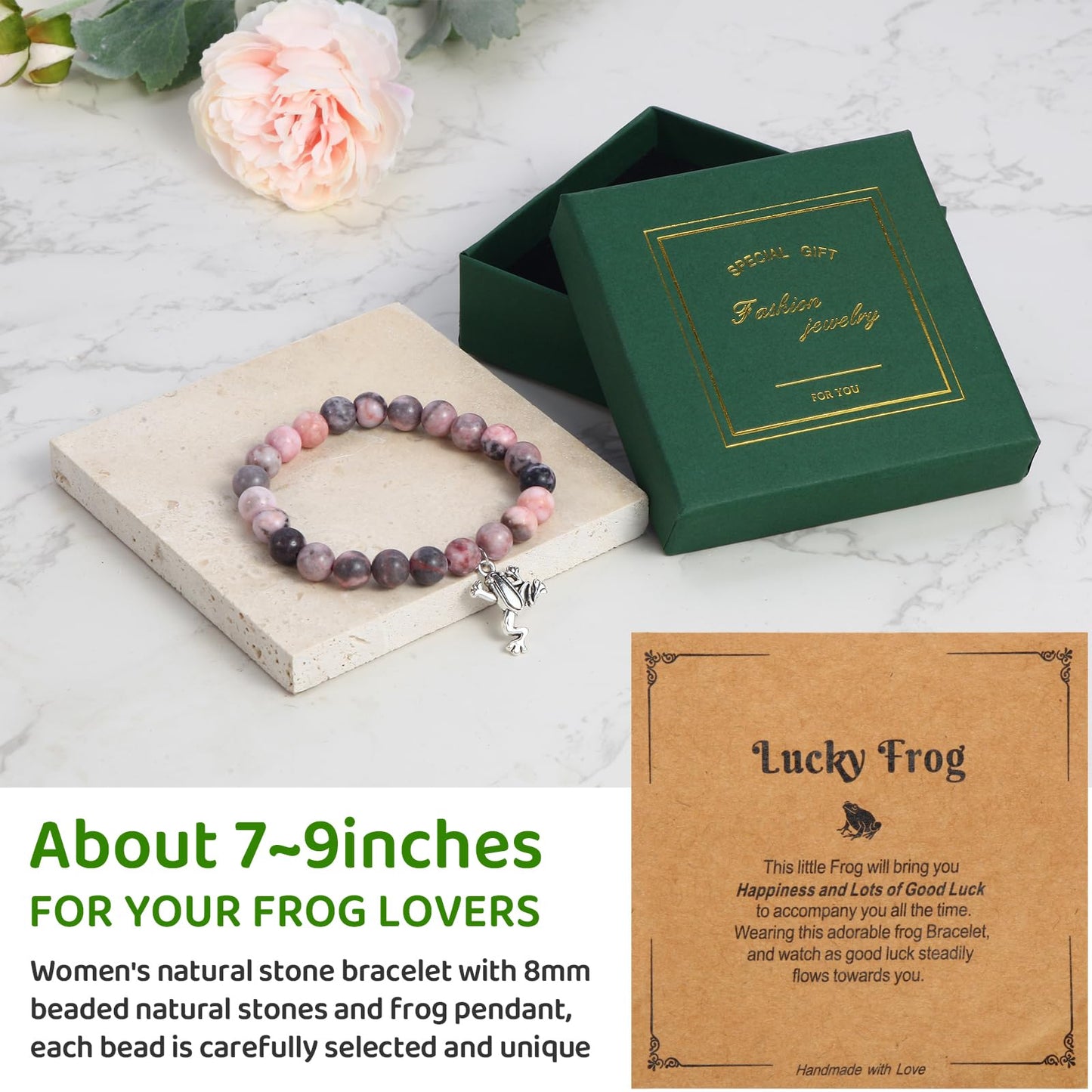 Bayelove Frog Gifts for Women Frog Lovers Stuff Gifts Include Hair Tie 20oz Tumbler Mug Keychain Makeup Bag Socks Bracelet Card for Women Christmas Birthday