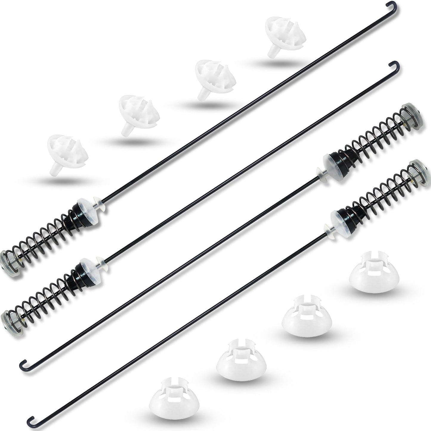 VNAPARTS 26.8 inch Washer Suspension Rod Kit for Whirlpool WTW4655JW0 WTW4655JW1 WTW4655JW2 WTW4850HW0 WTW4850HW1 WTW4850HW2 WTW4855HW1 WTW4850HW3 WTW4855HW0 WTW4855HW2 Top Loader Washing Machine
