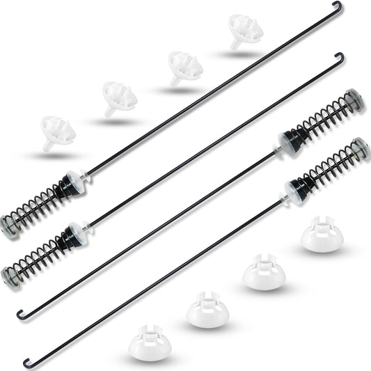 VNAPARTS 26.8 inch Washer Suspension Rod Kit for Whirlpool WTW4655JW0 WTW4655JW1 WTW4655JW2 WTW4850HW0 WTW4850HW1 WTW4850HW2 WTW4855HW1 WTW4850HW3 WTW4855HW0 WTW4855HW2 Top Loader Washing Machine