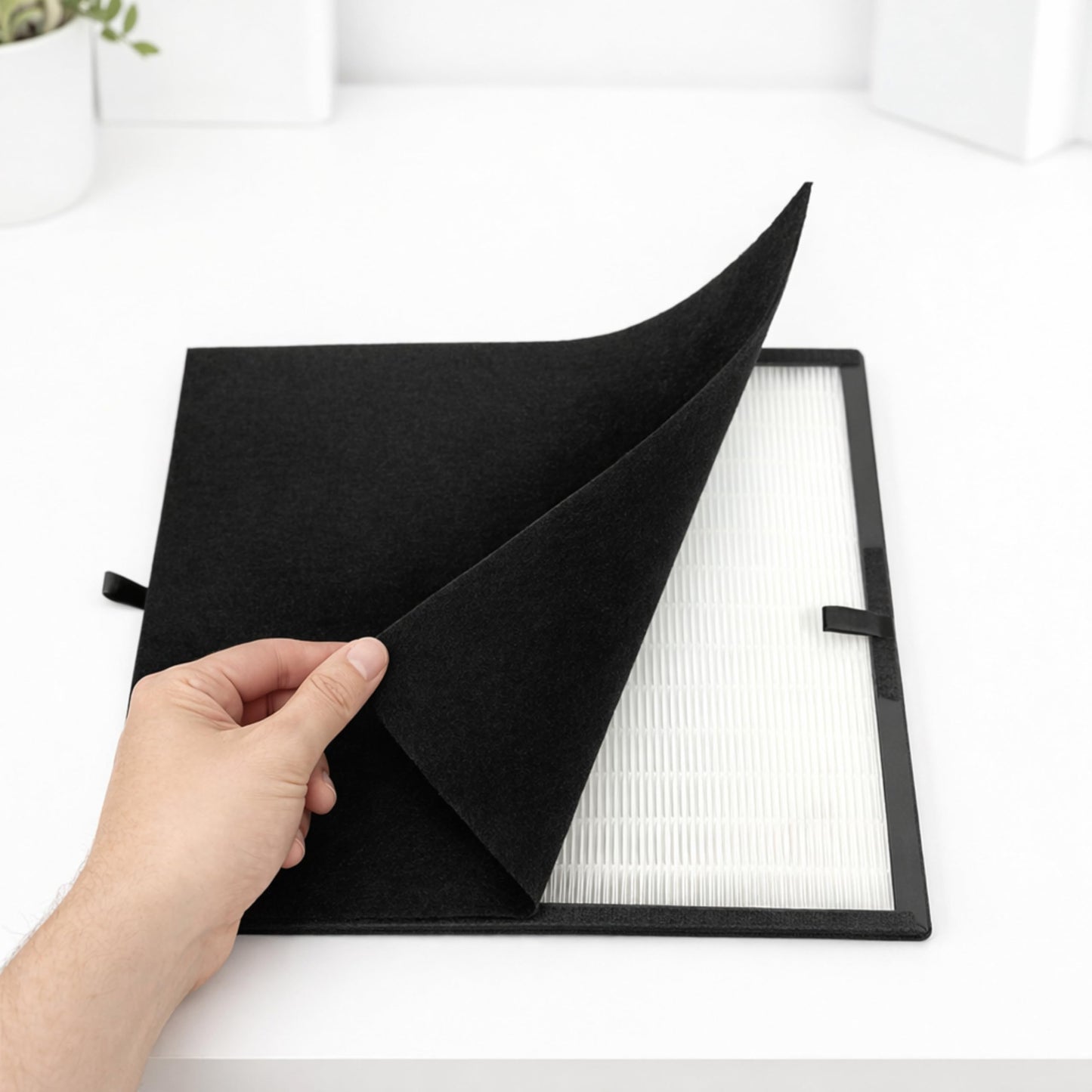 Nispira BF25A BF15A True HEPA Air Filter Replacement with 4 Pre-Filters, Activated Carbon Filter Compatible with A-len Breathe A350 A375 Air Purifier, 1 Set
