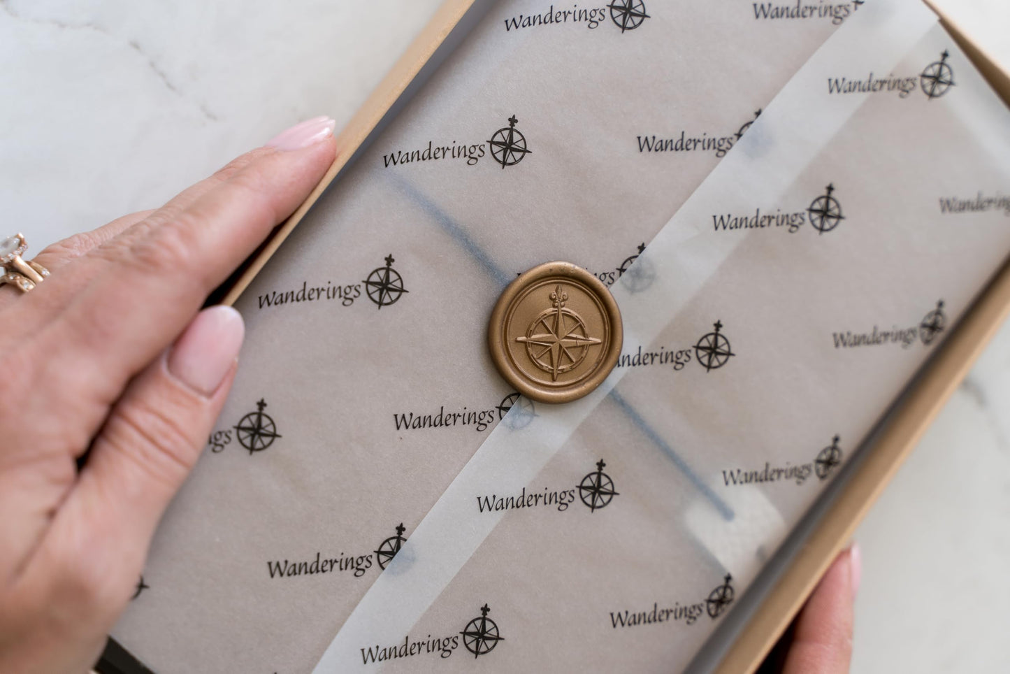 WANDERINGS Regular Size Travelers Notebook with Pockets - 4.5" x 8.5" (11.5 x 22cm) - Refillable Travelers Journal - a Beautifully Handcrafted Leather Journal in Oat, 100 GSM Blank Inserts