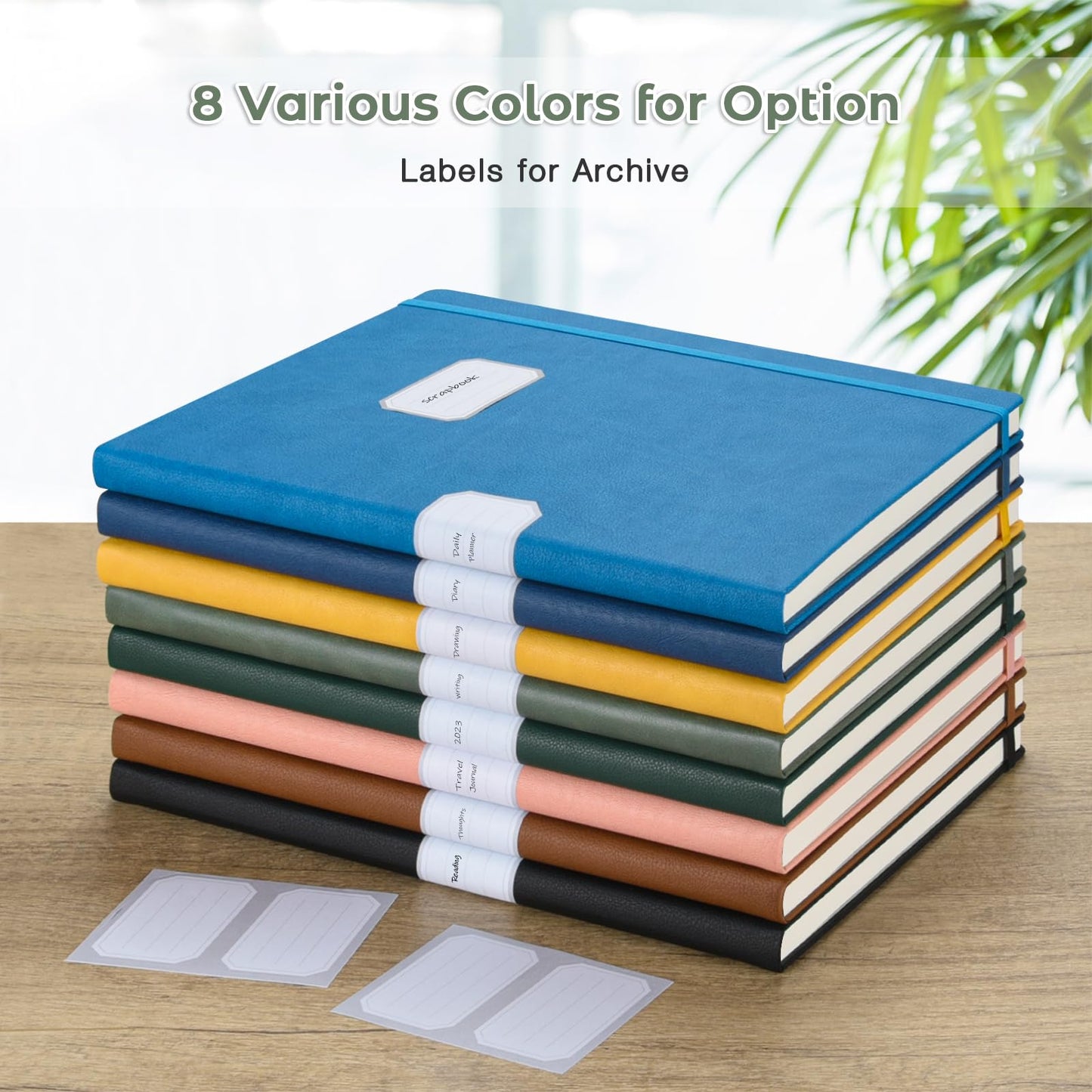 5 Pack College Ruled Notebook, A4 Hardcover Leather Notebook for Work, Lined Notebook Journal for Women, Men, 192 Thick Paper, 8.5" x 11", Large Notebook, Professional Business Notebook, Multicolor