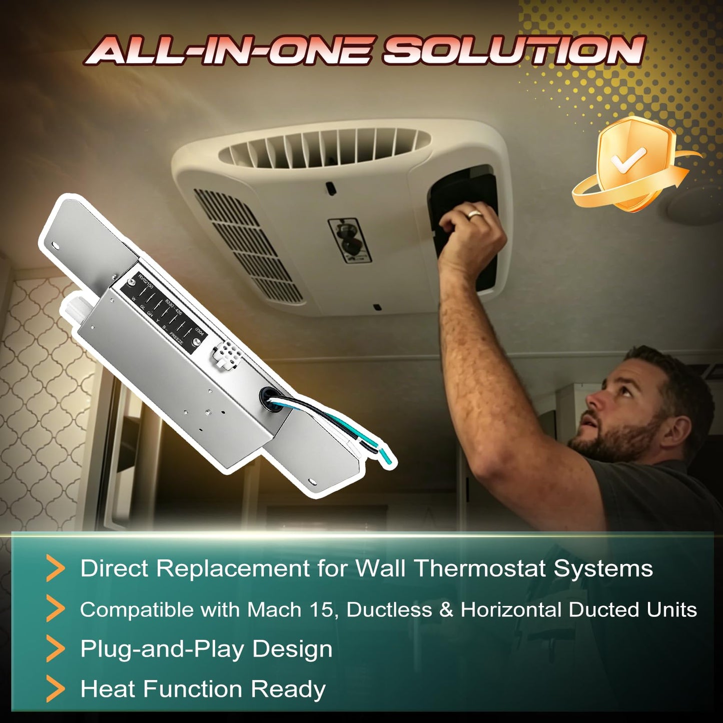 ACA 9330C755 RV Air Conditioners A/C Control Box Assembly Compatible with Coleman Mach 15 RV Air Conditioners