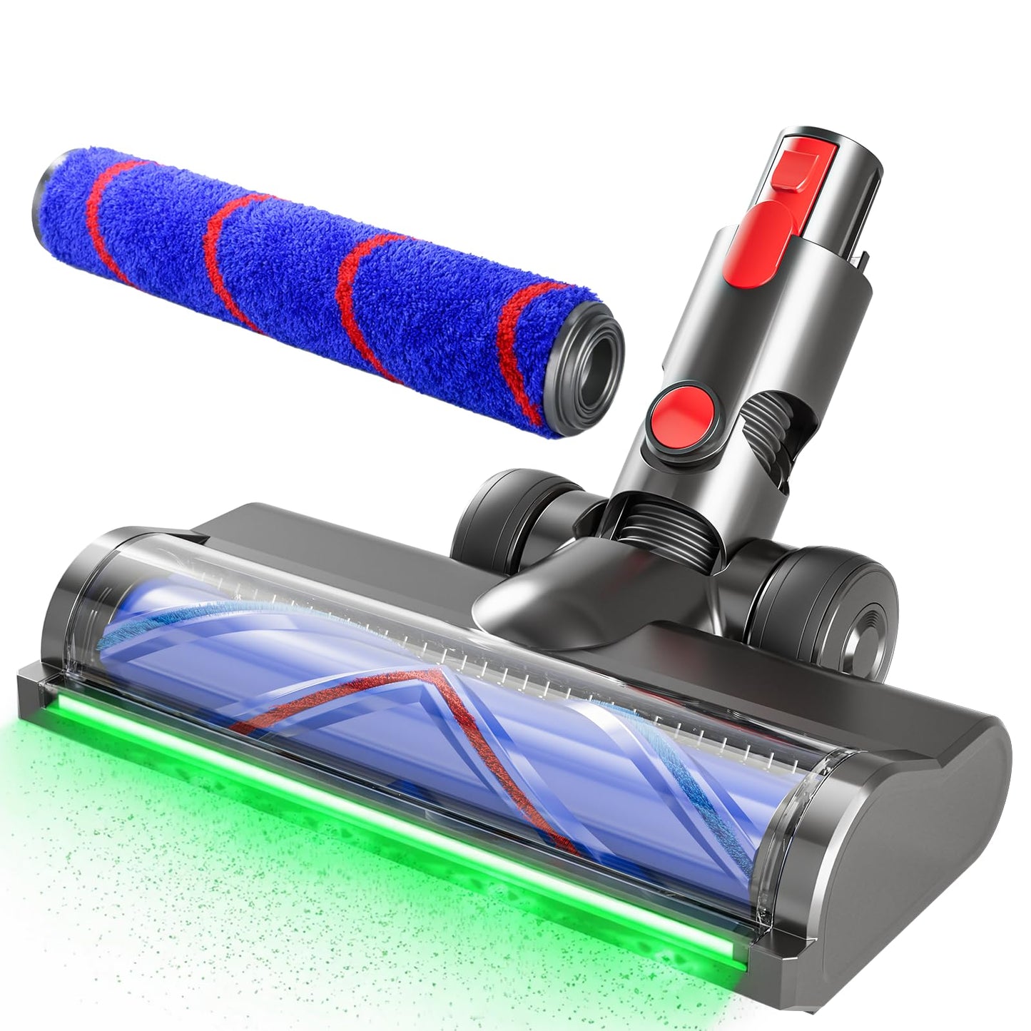 Vacuum Replacement Heads for Dyson V7/V8/V10/V11/V15,180 Degree Rotating Cleaning Blind Spot Dust,2 in 1 Vacuum Attachments for Thin Carpets,Hardwood Floors & Tiles