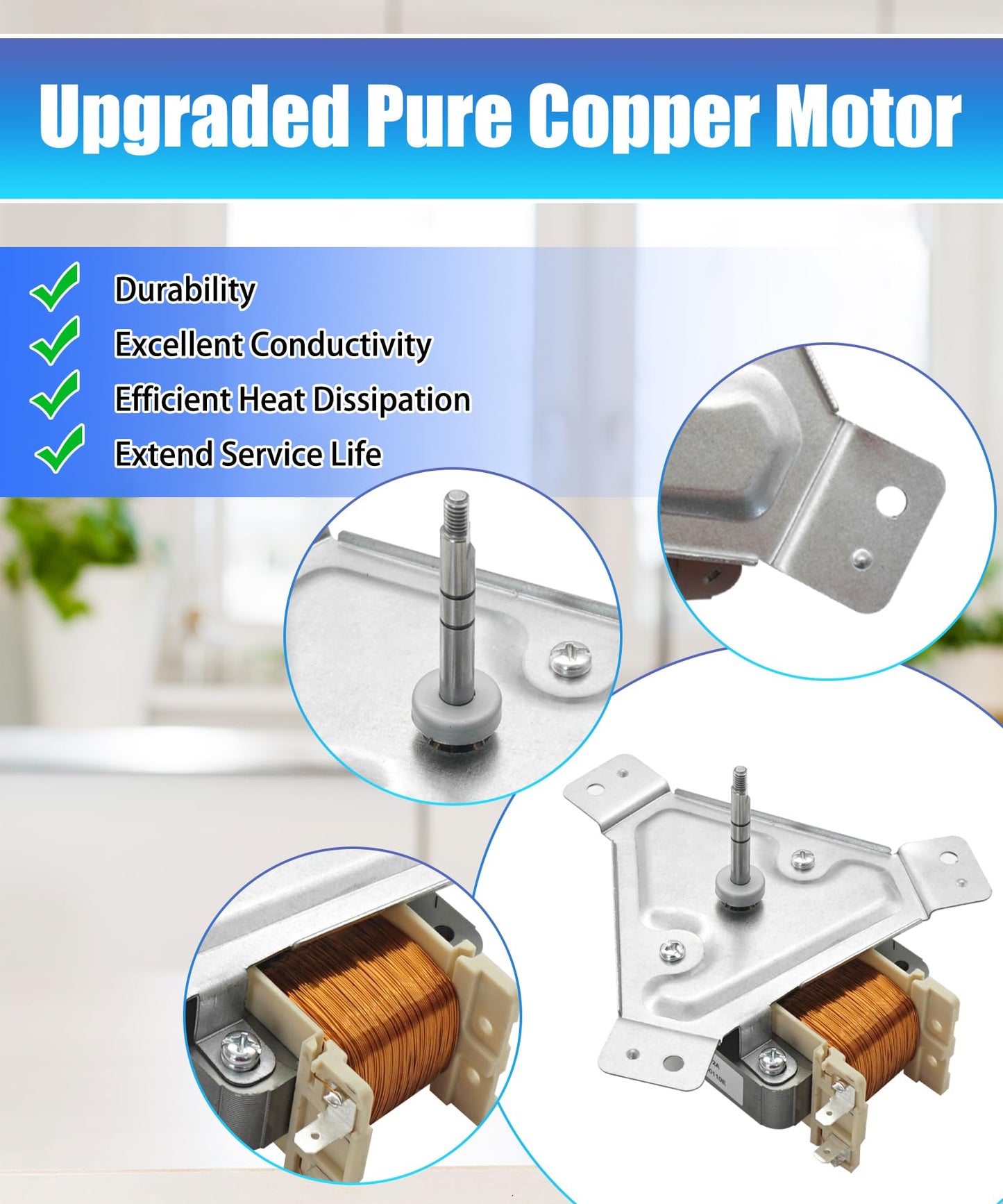 DG96-00110E Range Oven Convection Fan Motor Assembly Fits for Samsung Range/Stove/Ovens,with Mounting Plate,Clockwise Rotation, Replaces DG96-00110E,DG96-00110A,AP59677600.(32 A, 60Hz, 120 Volts)