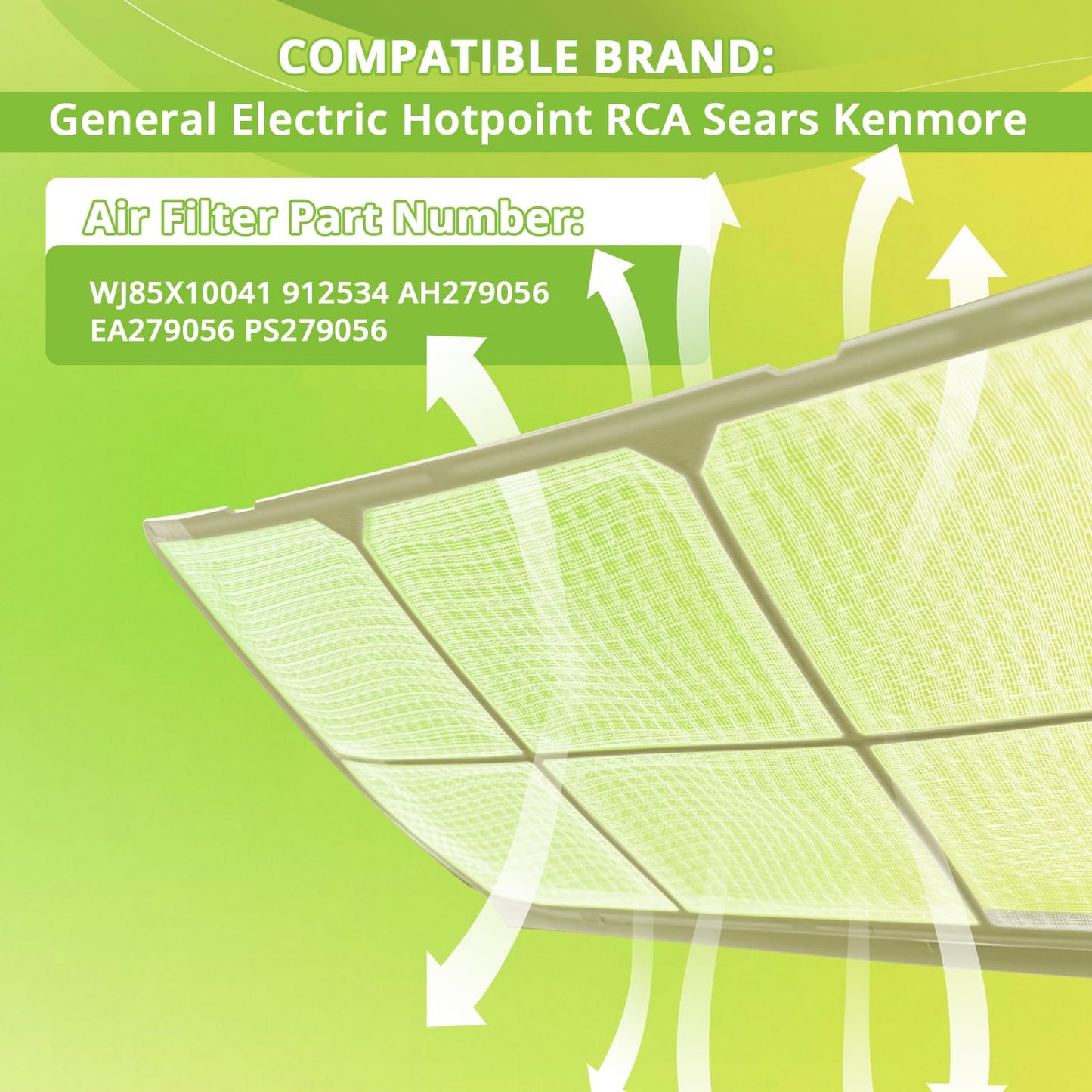 WJ85X10041 Air Filter Replacement for GE Air Conditioner Filter AH279056 EA279056 PS279056 912534
