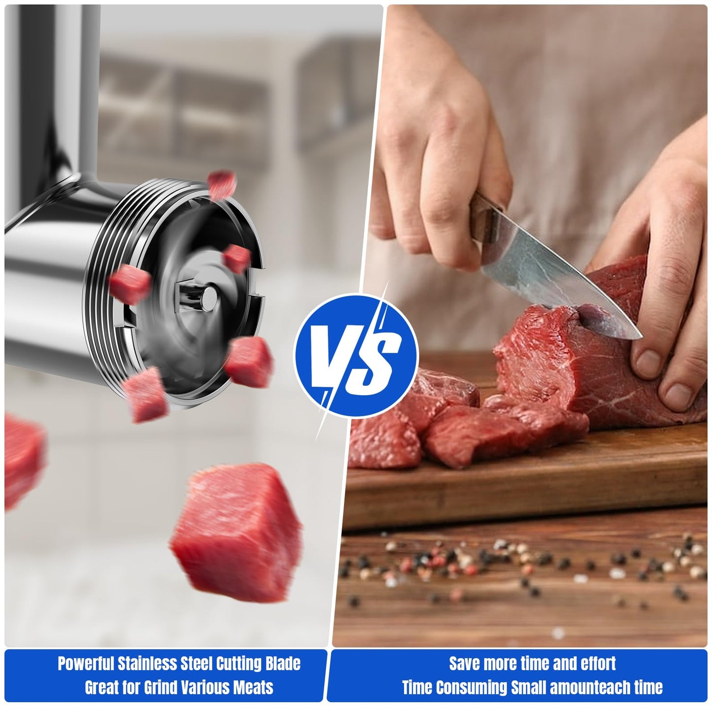 Stainless Steel Meat Grinder Attachments for Mixers, Meat Grinder, Sausage Stuffer, Perfect Grinder Attachment, Dishwasher Safe