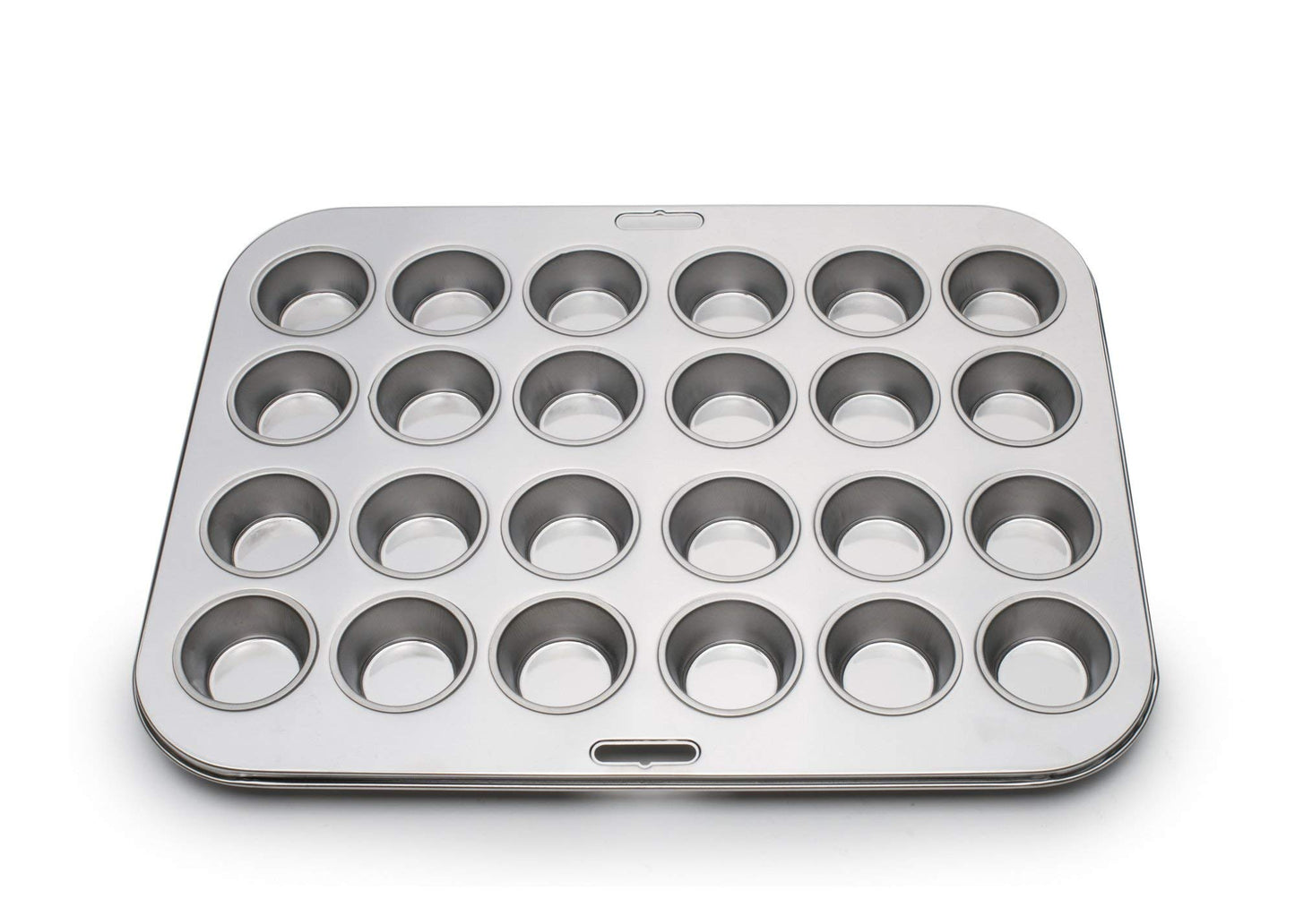 Fox Run Mini Muffin and Cupcake Pan, 24 Mini Cups, Stainless Steel Baking Pan, 10.5 x 13.75 x 1.5 inches