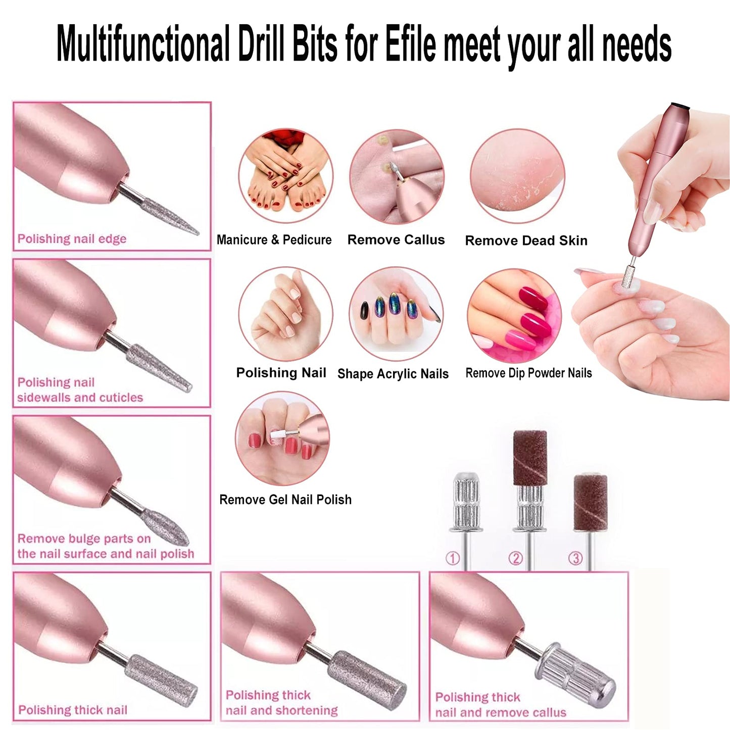 117 PCS Portable Electric Nail Drill Polish File Kit with 72W UV LED Nail Lamp Gel Manicure Dryer Lamp,Acrylic Nails Gel Polishing Shape Tools Supplies Set,Manicure Pedicure Nail Files DIY Decoration