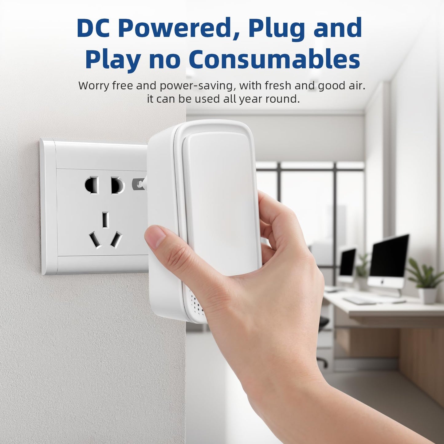 2026 Upgraded Air Ionizers for Home Plug in Air Purifier for Pet Odor,Smoke & Dust,Quiet Air Ionizer for Dust Mites Odor Eliminator & Room Deodorizer Plug in for Bedroom,Office,Kitchen-8Pack