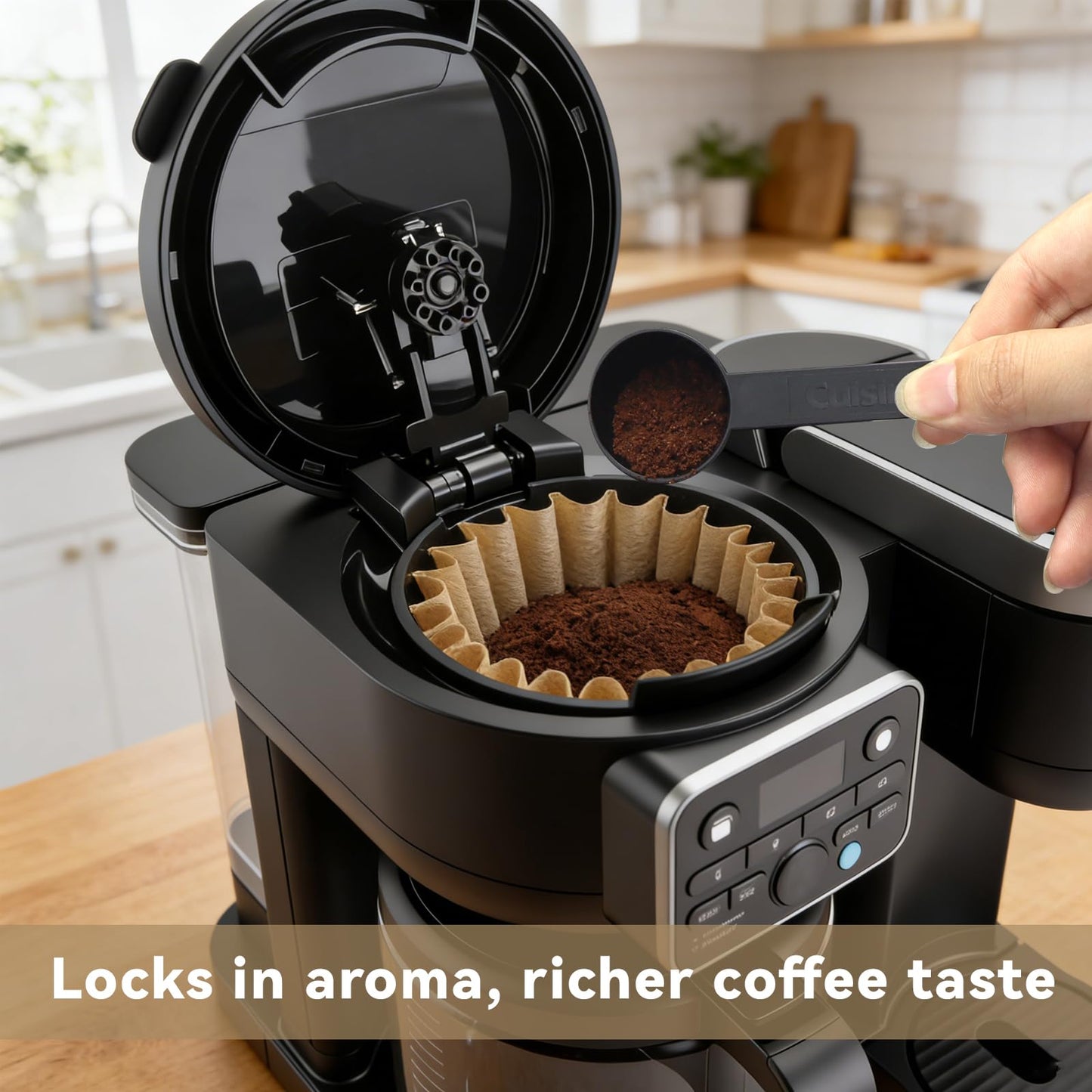 Paper Coffee Filters Compatible with Keurig Duo Coffee Maker 72oz, 200 Pcs Unbleached Extra-Deep Bowl Design Filter Paper for Keurig K-Duo Gen 2