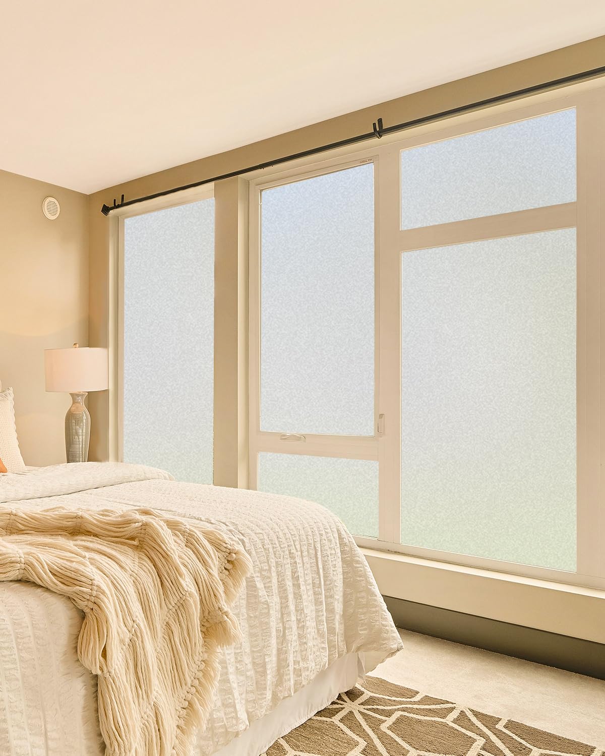 Frosted Glass Window Privacy Film Decorative with Tools, 2 Way Frosting Privacy Film for Glass Windows, Static Cling Tint for Home Anti-UV, 29.5" by 157.4"