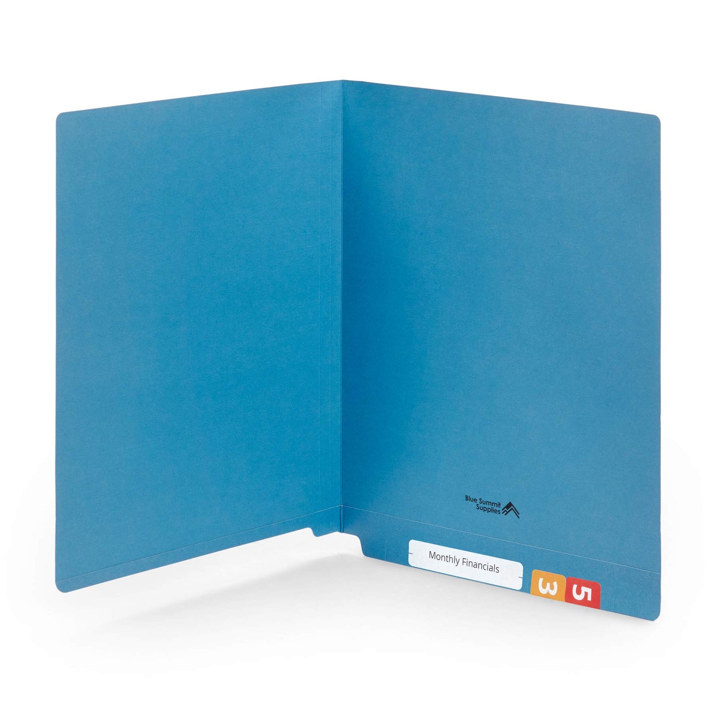 Blue Summit Supplies 100 Blue End Tab File Folders, End Tab Folders, Reinforced Straight Cut Tab Files for Use in Office, Classroom, Business, Letter Size, Blue, 100 Pack