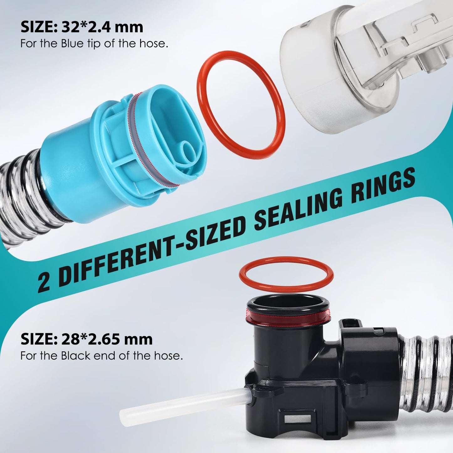 Vacuum Hose Replacement Parts Compatible with Shark StainStriker Portable Carpet Cleaner PX201, PX251, PX202, PX221, PX221BRN, PX202BRN, 59" Carpet Cleaner Hose Vacuum Parts & Handle Attachment
