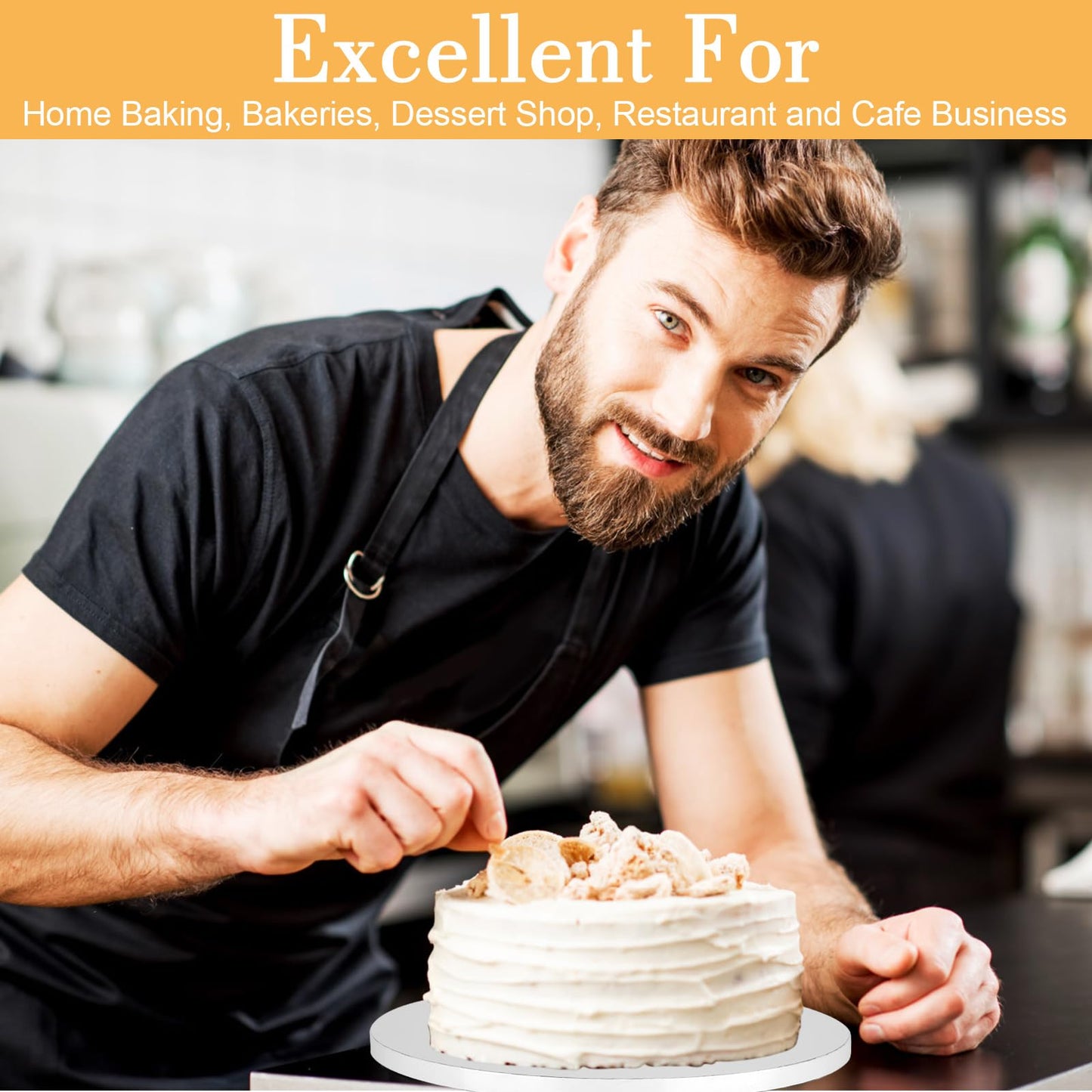 12 PCS Cake Drums 14 Inch, 14inch Drum, Cake Boards 14 Inch Round, 1/2" Thick Cardboard, Sturdy Circle, Base para Pastel Cardboard Base White Cake Boards for Wedding