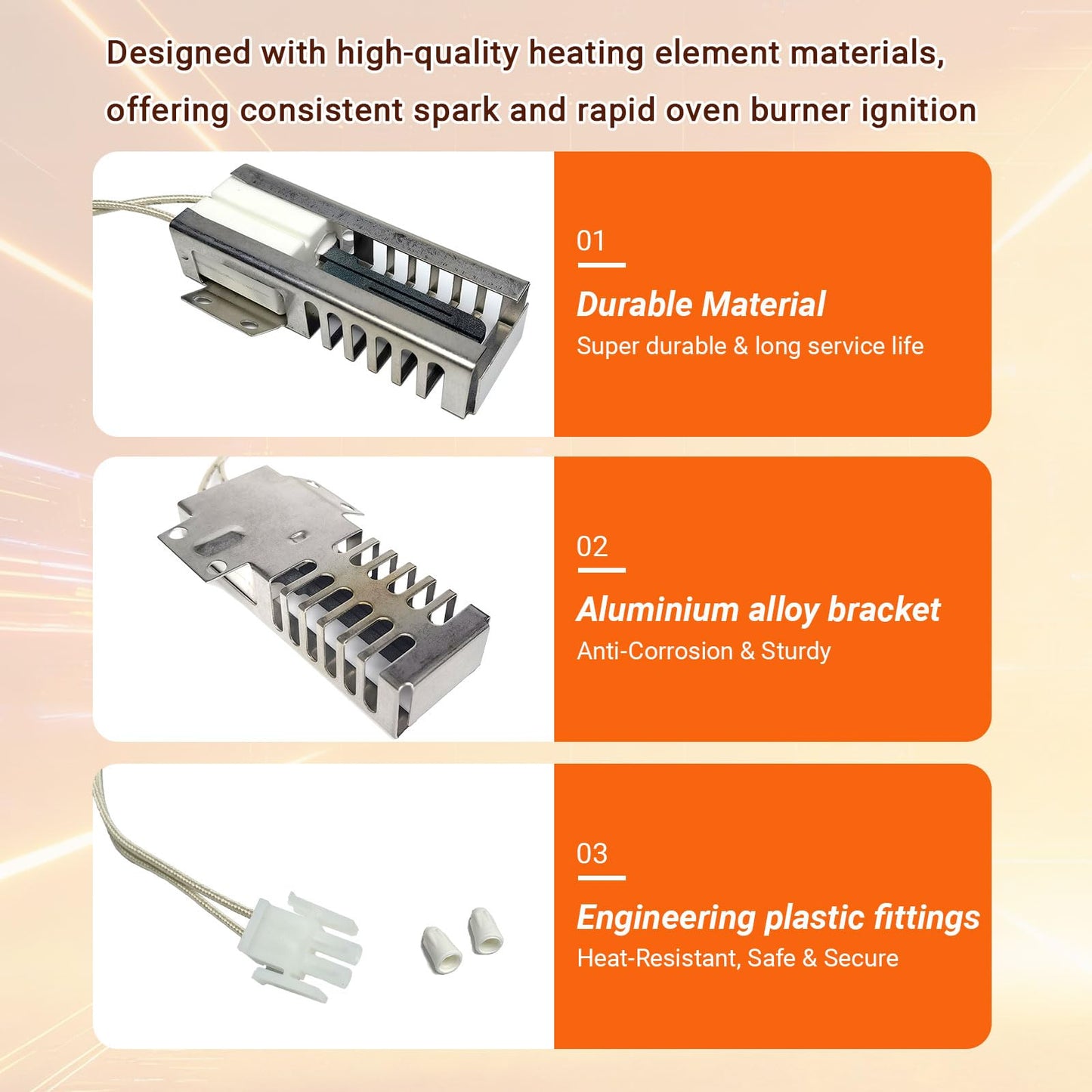 WB13X25264 Gas Oven Igniter Glowbar Compatible with GE Gas Range ZGP366LR2SS ZGP364NDR1SS ZGP364NDR2SS & Replaces WB13K10040 4464424 AP5986243 PS11726669 EAP11726669