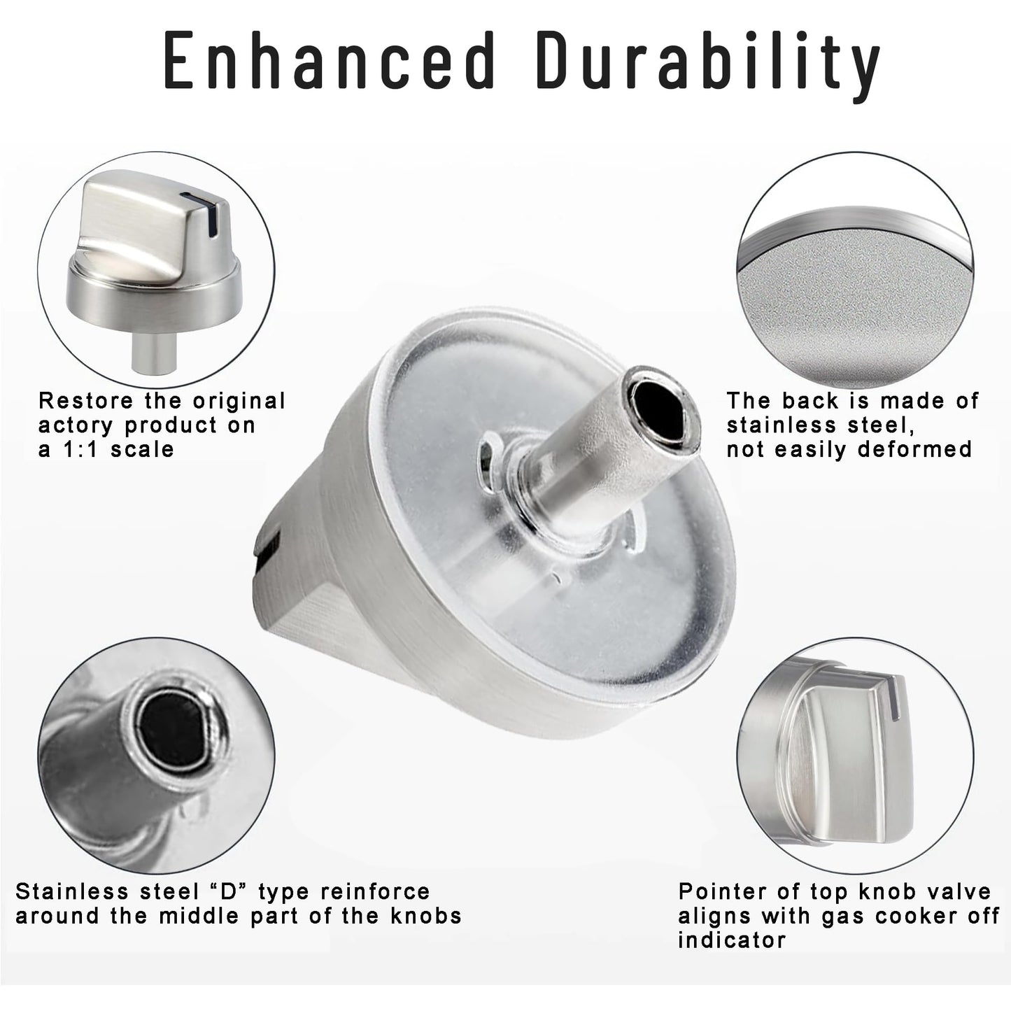 Updated WB03X29354 Knobs Replacements for GE Gas Profile Stove PGP7030SL1SS PGP7036SL1SS, etc. Range Knobs for 4363588 AP5989029 PS1172908, etc. Durable & Easy Installation, 5Pack(Not Universal)
