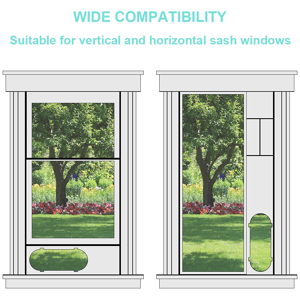 Portable AC Window Slide Kit with Exhaust Hose, Adjustable Window Seal for Air Conditioner Unit, Universal Sliding AC Vent Kit with 5.9” Round Coupler