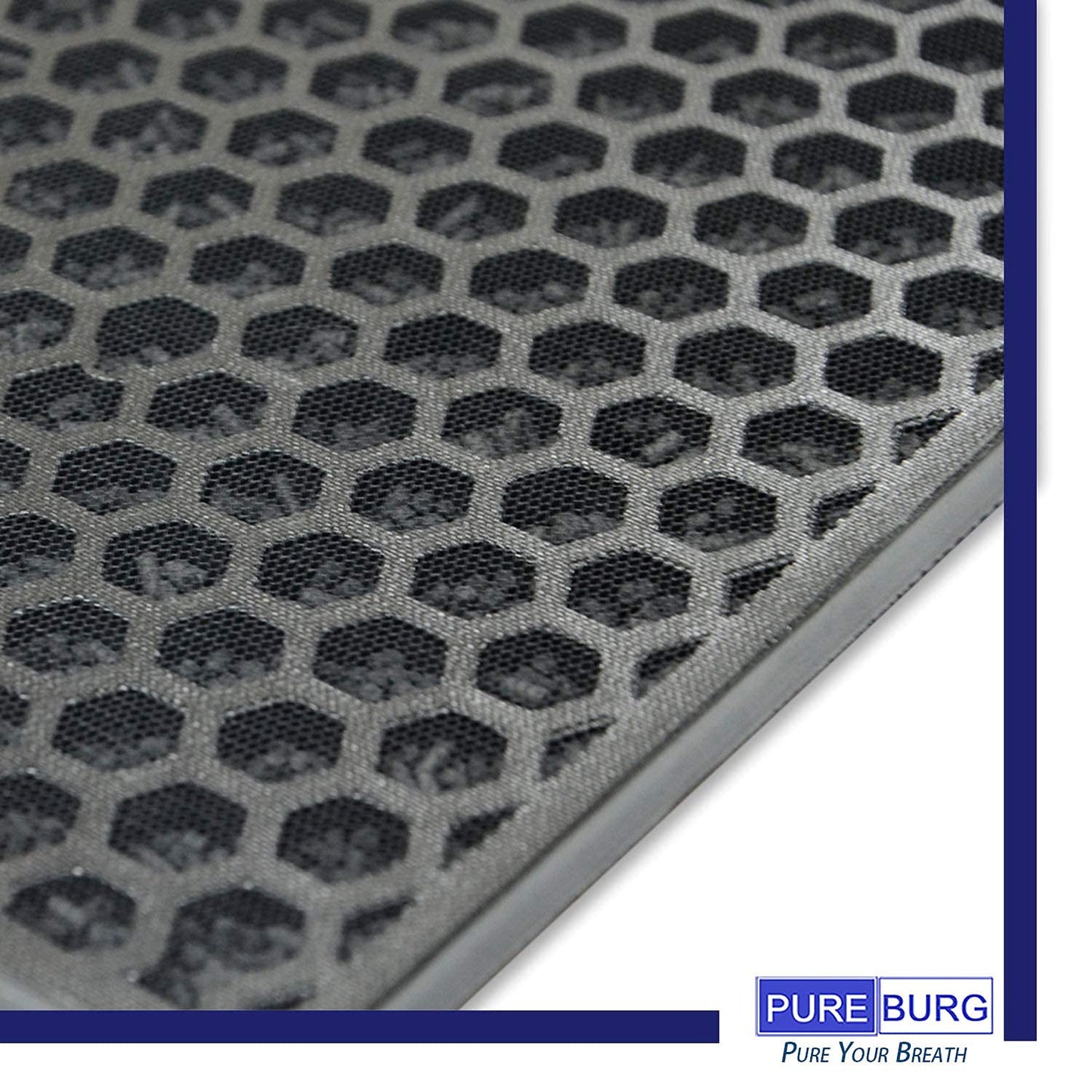 PUREBURG Replacement Filter Set Compatible with RabbitAir BioGS 2.0 Ultra Quiet Model SPA-550A & SPA-625A Air Purifiers,H13 True HEPA + Activated Carbon Filter Air Clean Odor