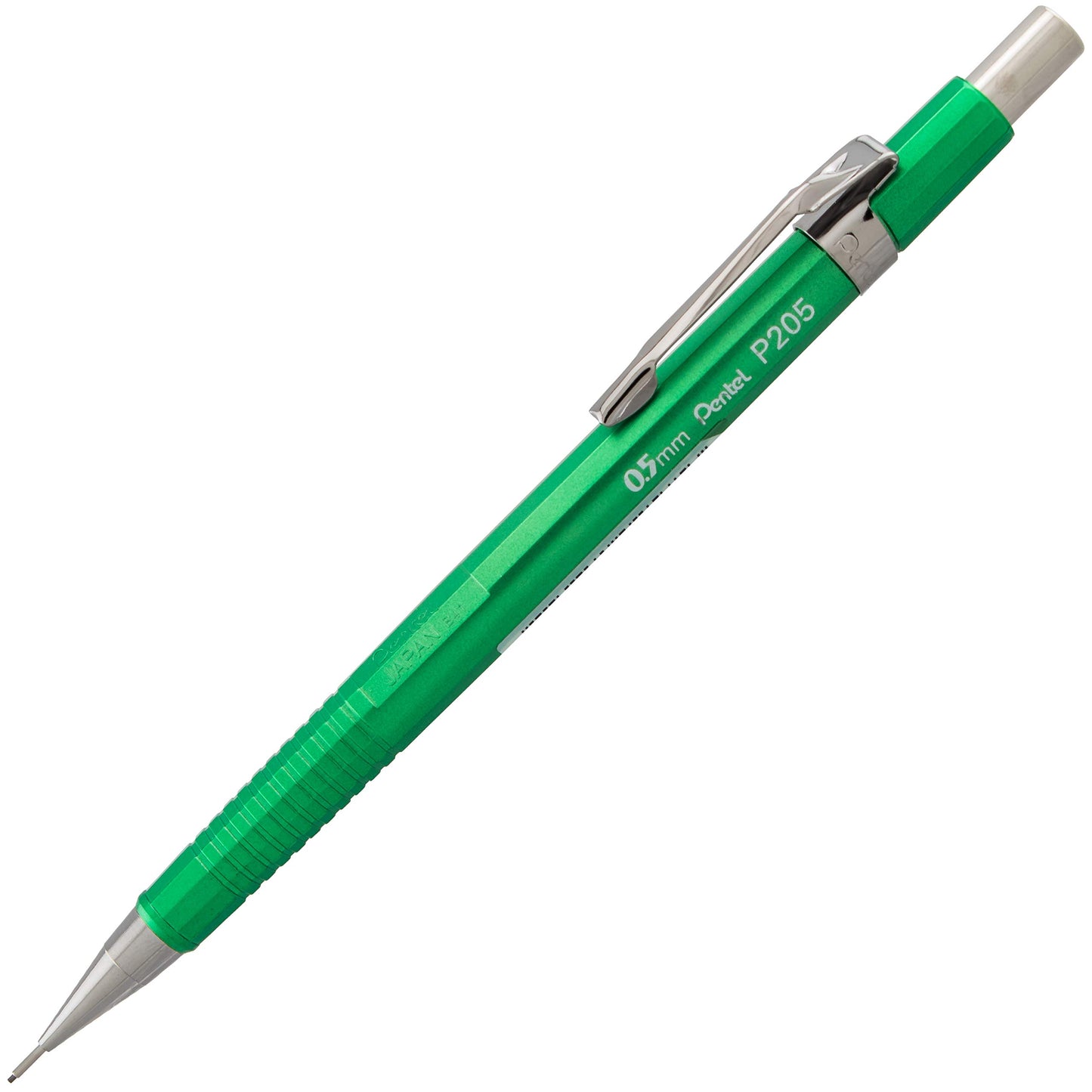 Pentel Sharp Mechanical Pencil, (0.5mm), Metallic Green Barrel, Box of 12 (P205MD)